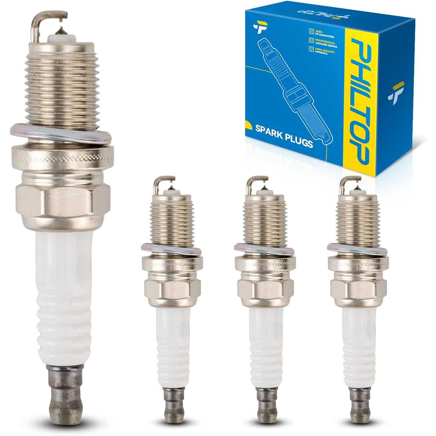 4PCS Double Iridium 6418 Spark Plugs, Replacement for Tundra, Cruze, Sonic, Sequoia, Cooper, Cruze Limited, Volt, Neon