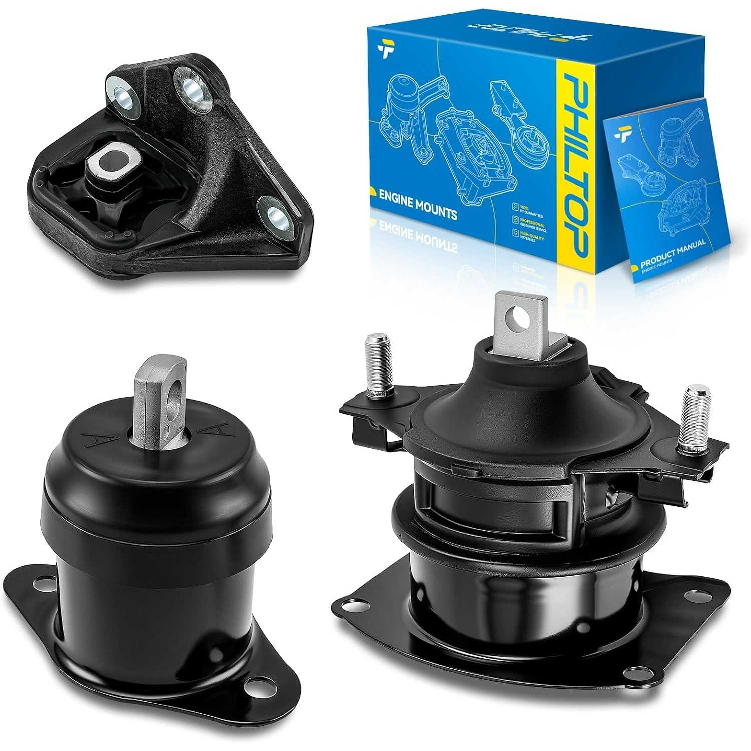 3PCS Engine Motor Mount Set Compatible with 2003-2007 Honda Accord