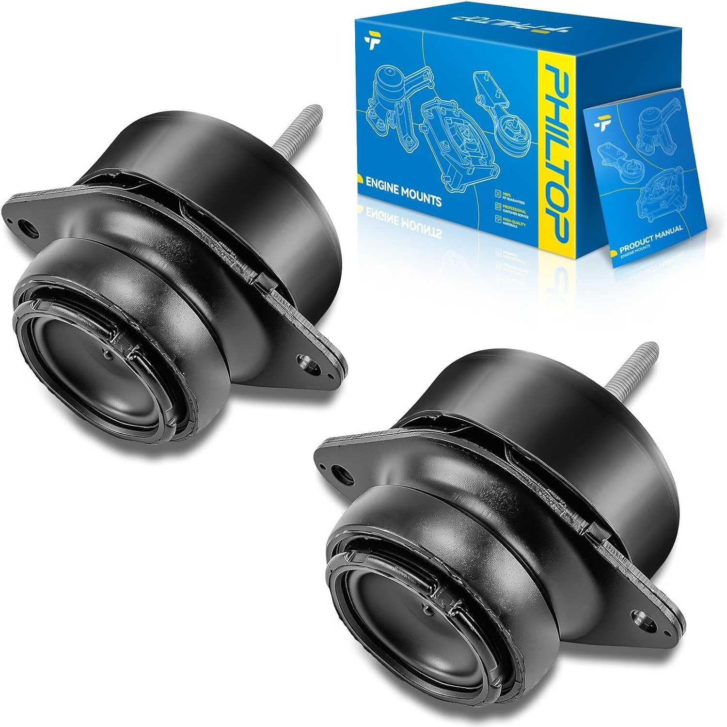 2PCS Engine Motor Mount Set Compatible with 2005-2017 Ford Mustang, Transmission Motor Mount Replacement, Replace A5523