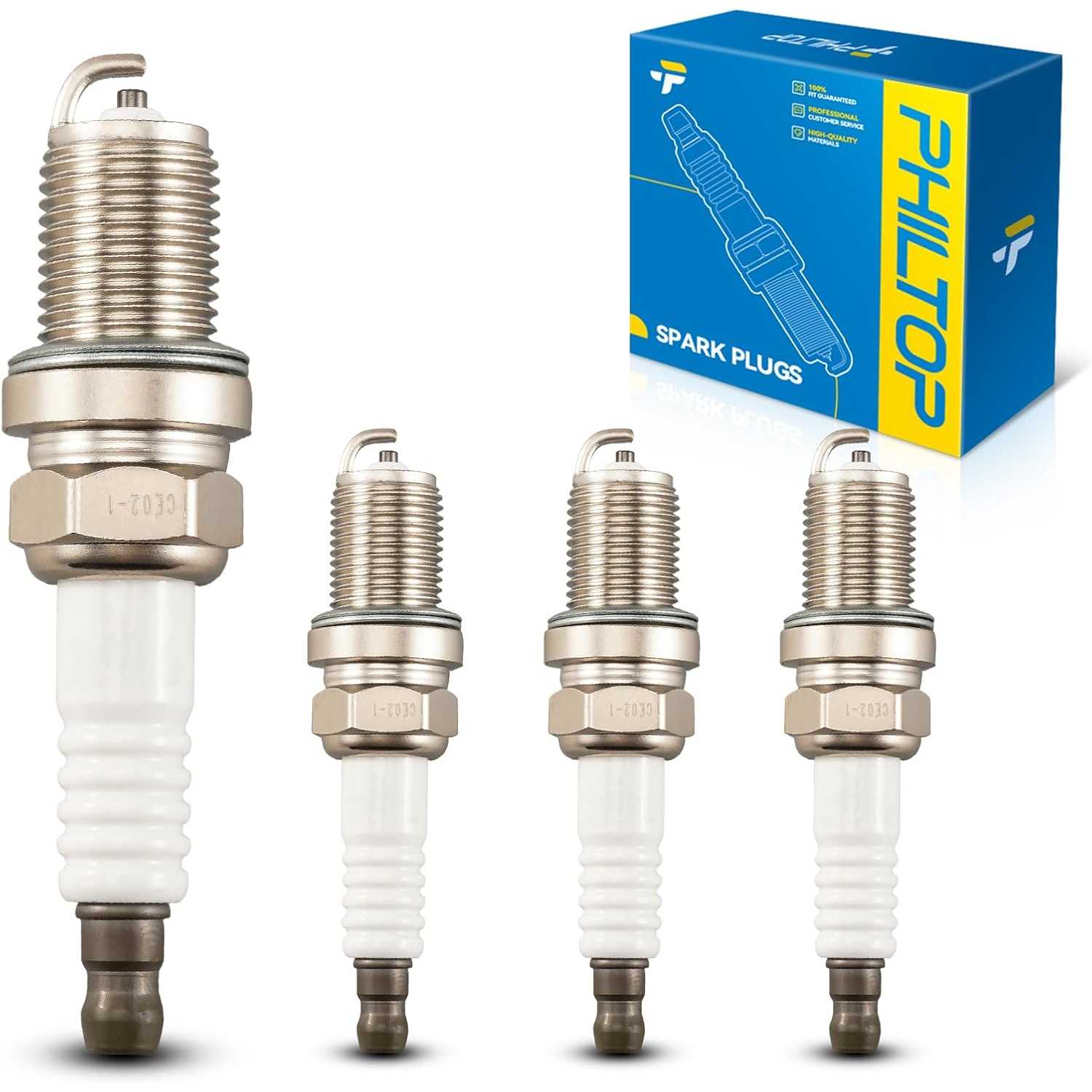 4PCS Nickel Alloy BKR5E Spark Plugs, Replacement for Ram 1500, Optima, Sonata, E320, Range Rover Sport, Grand Cherokee