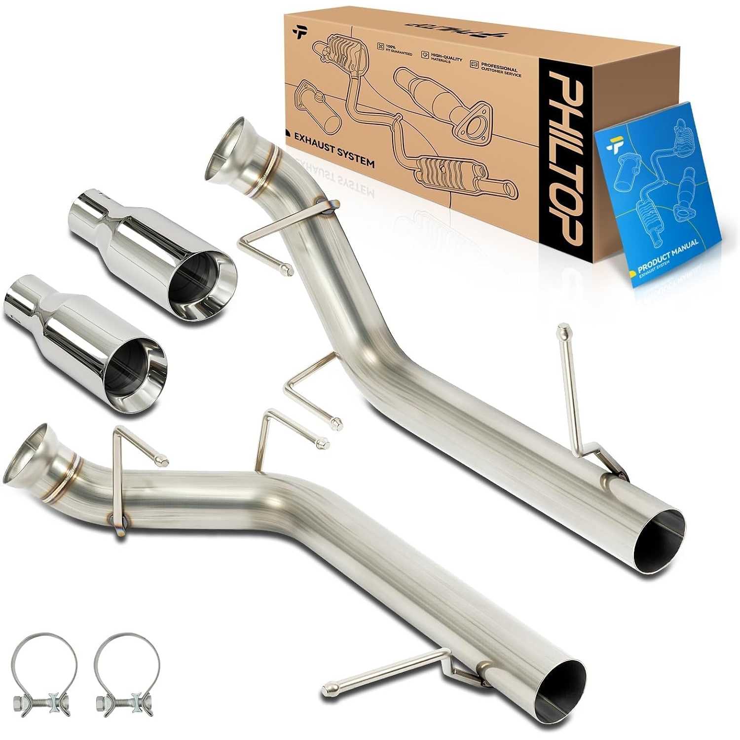 Cat-Back System, Stainless Steel Cat Back Exhaust System Fit for 2011-2014 Ford Mustang V8 5.0L