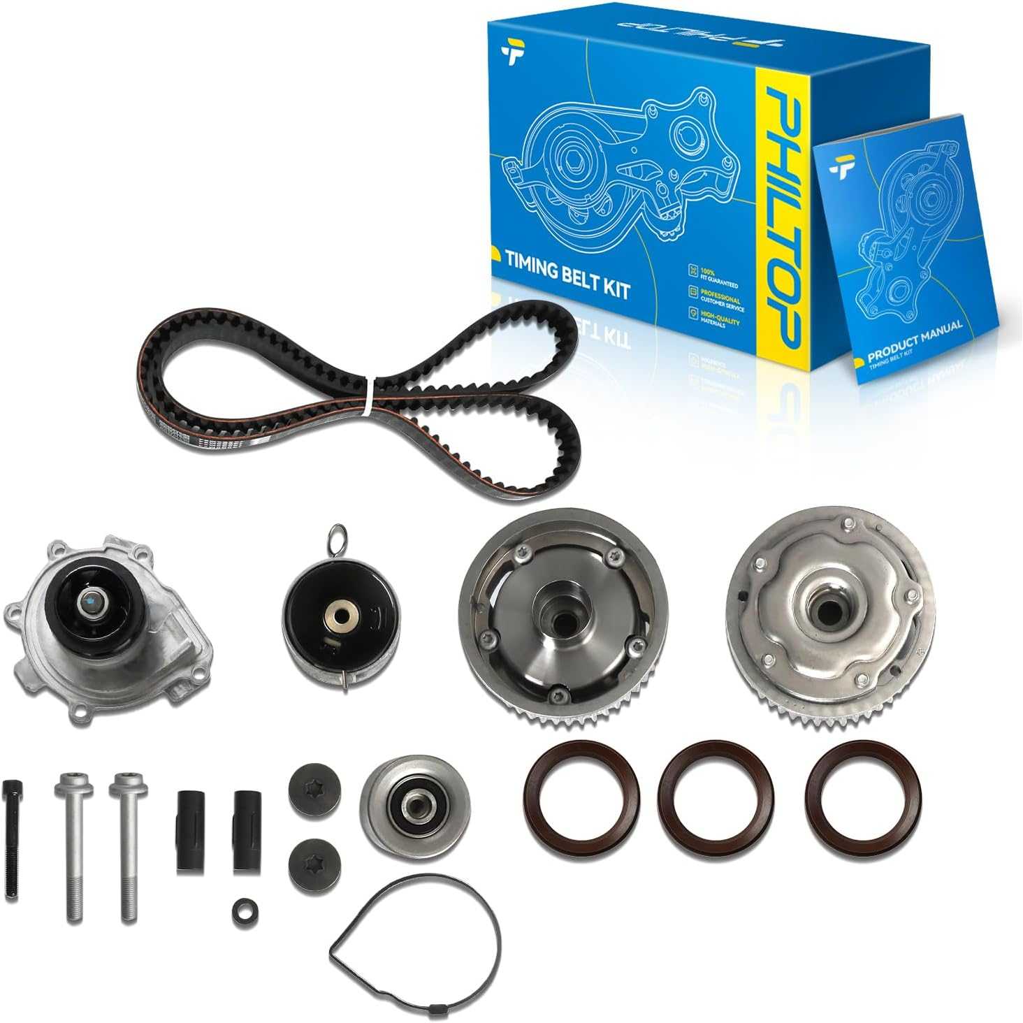 Timing Belt Kit with Water Pump, Compatible with Chevrolet Cruze 2011-2015 and Chevrolet Sonic 2012-2018