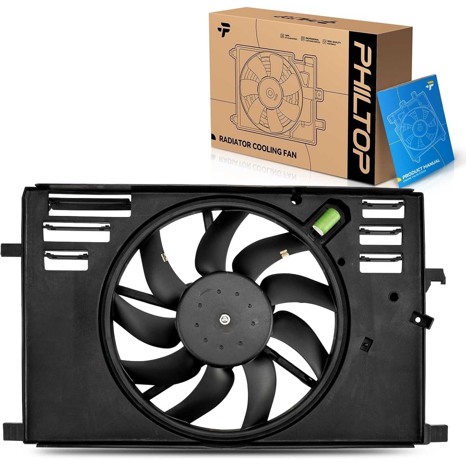 621577 Radiator Cooling Fan Assembly, Compatible with 2015-2016 Renegade, 2017-2018 Renegade Trailhawk