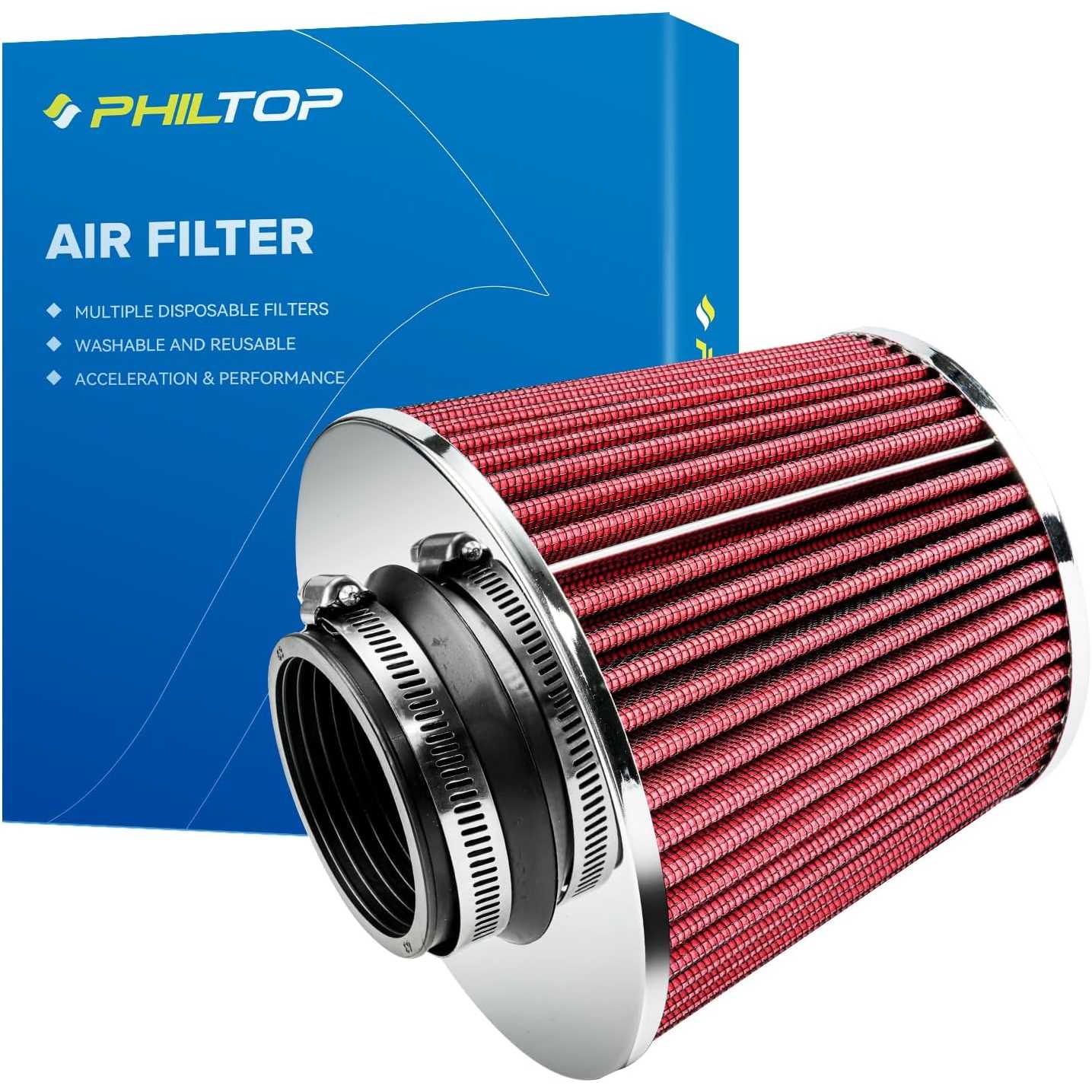 PHILTOP Universal Air Filter 2.5" Inlet 63.5mm | Universal