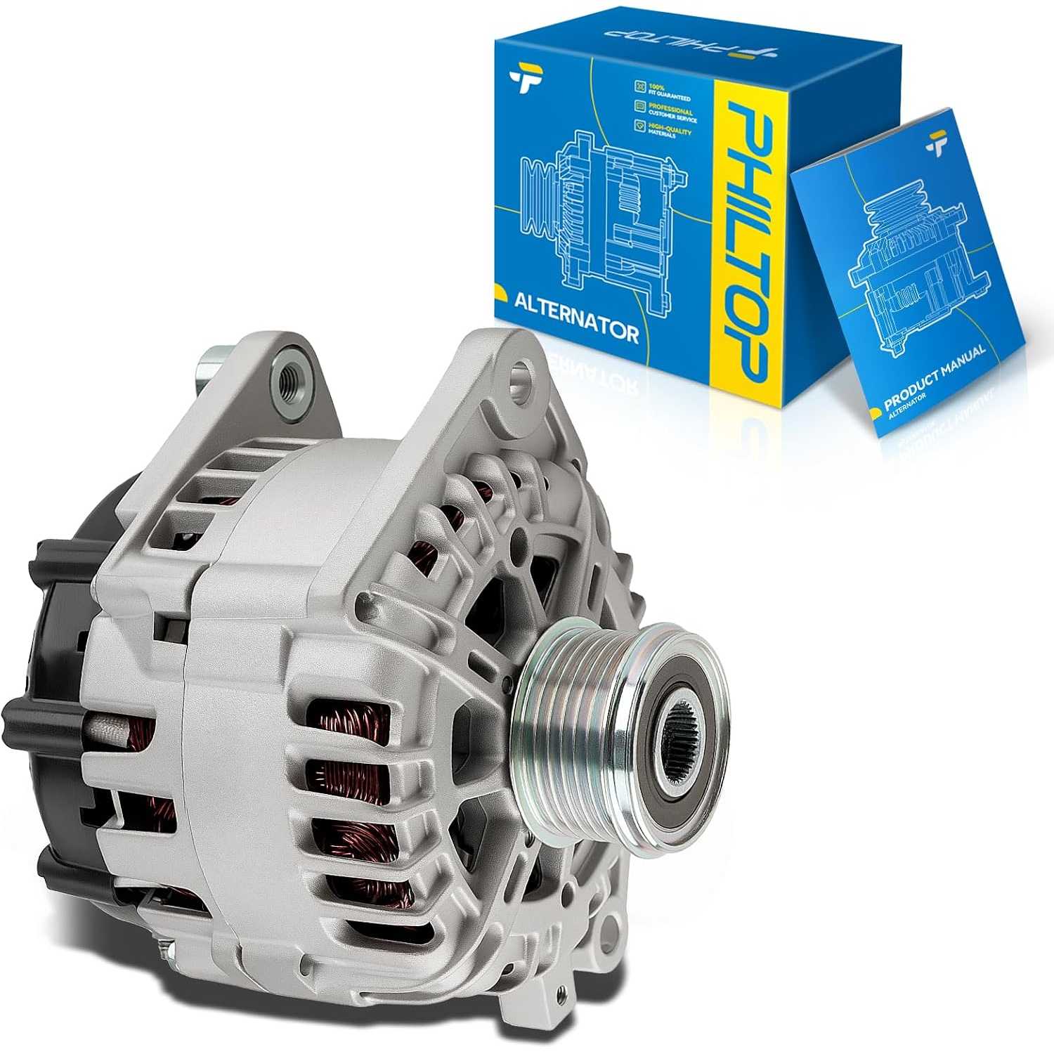 PHILTOP New Alternator Fit for Nissan 2007-2013 Altima 2.5L,2011-2013 Rogue,2014-2015 Rogue Select,2007-2012 Sentra 2.5L,13940N