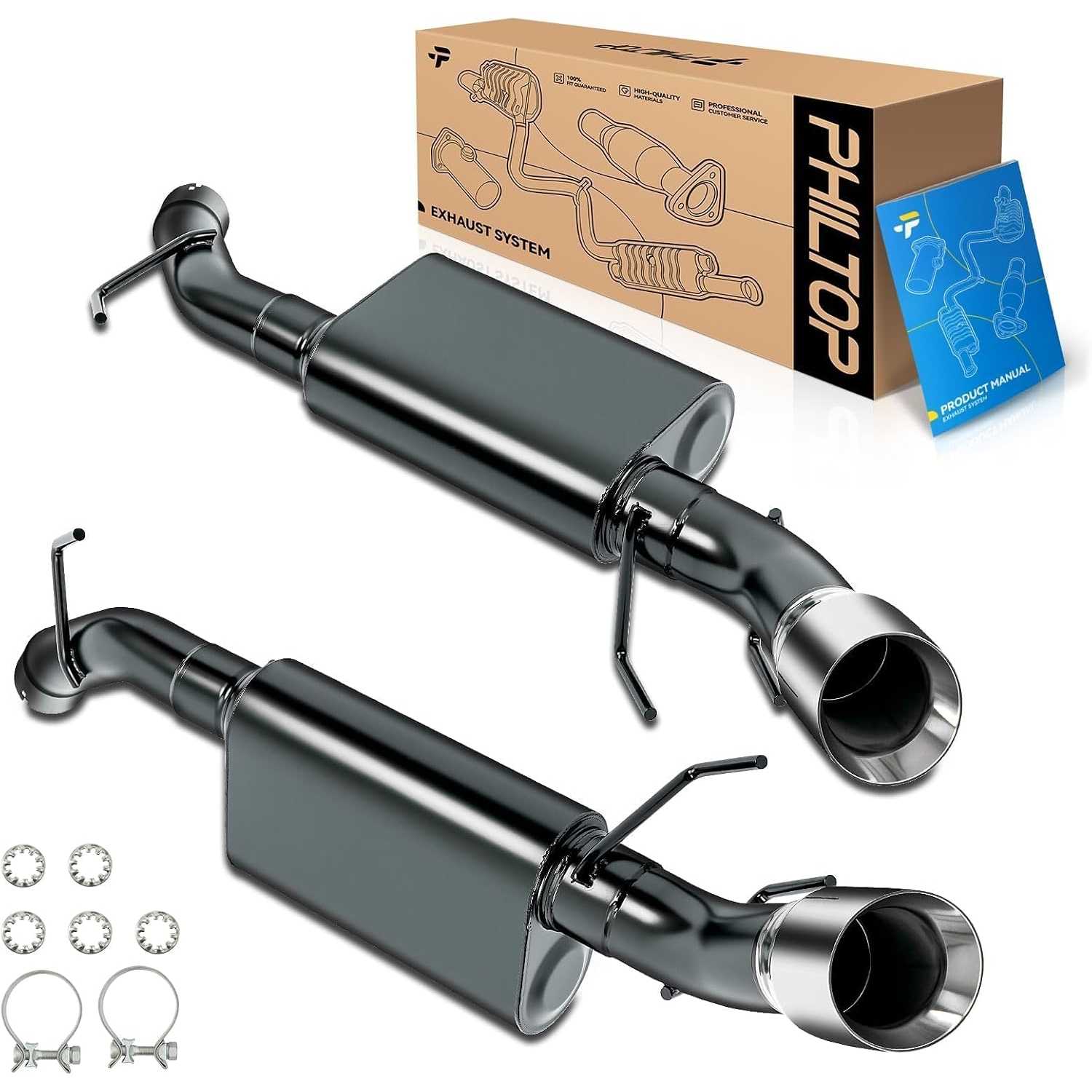 Cat-Back System, Stainless Steel Cat Back Exhaust System Fit for 2010-2015 Chevrolet Camaro V8 6.2L