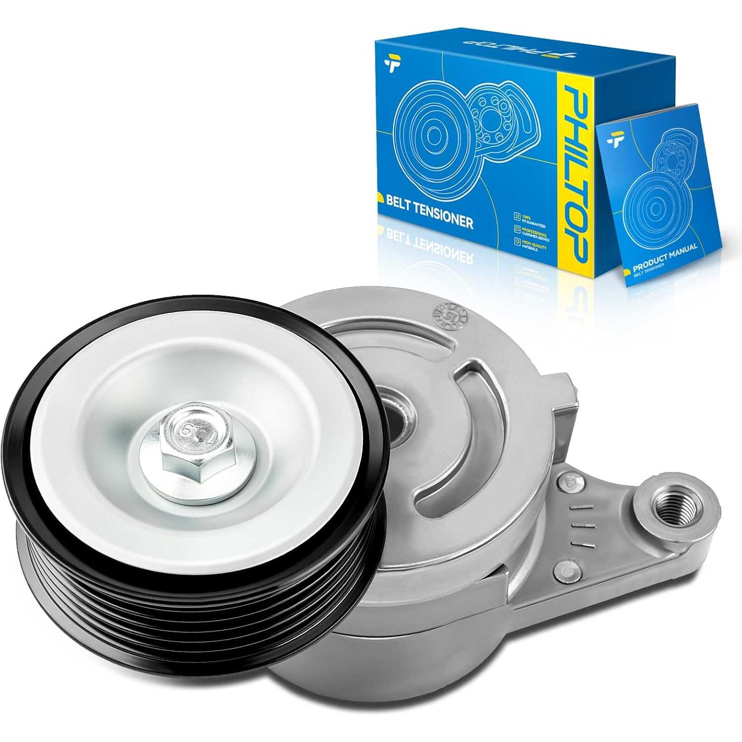 Belt Tensioner Assembly with Pulley Compatible with Mazda 2 2011-2014, OE# 49802,999569A,999569,89673,ZJ3815980C,39279
