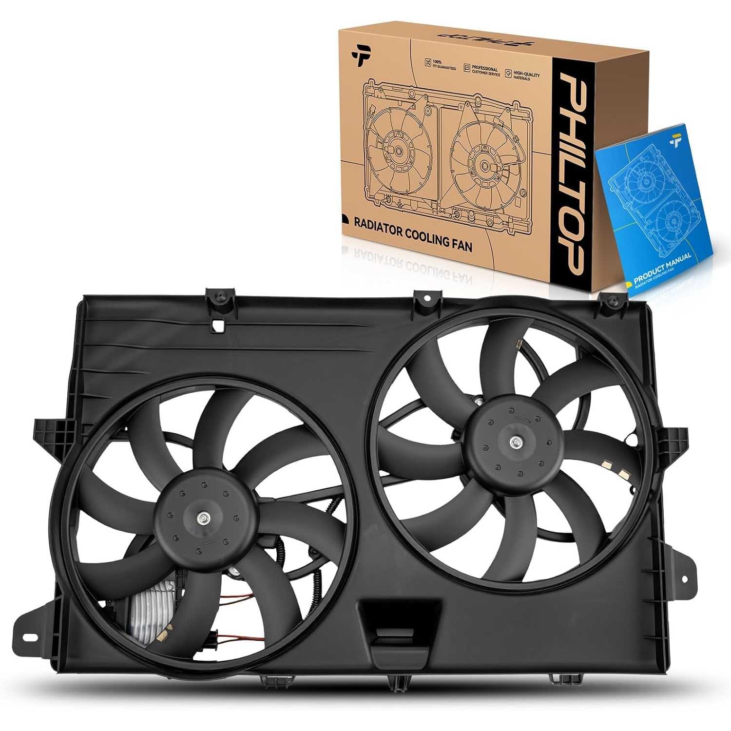 622030 Radiator Cooling Fan Assembly, Compatible with 2007-2014 Edge 3.5L, 2011-2014 Edge 3.7L, 2007-2012 MKX