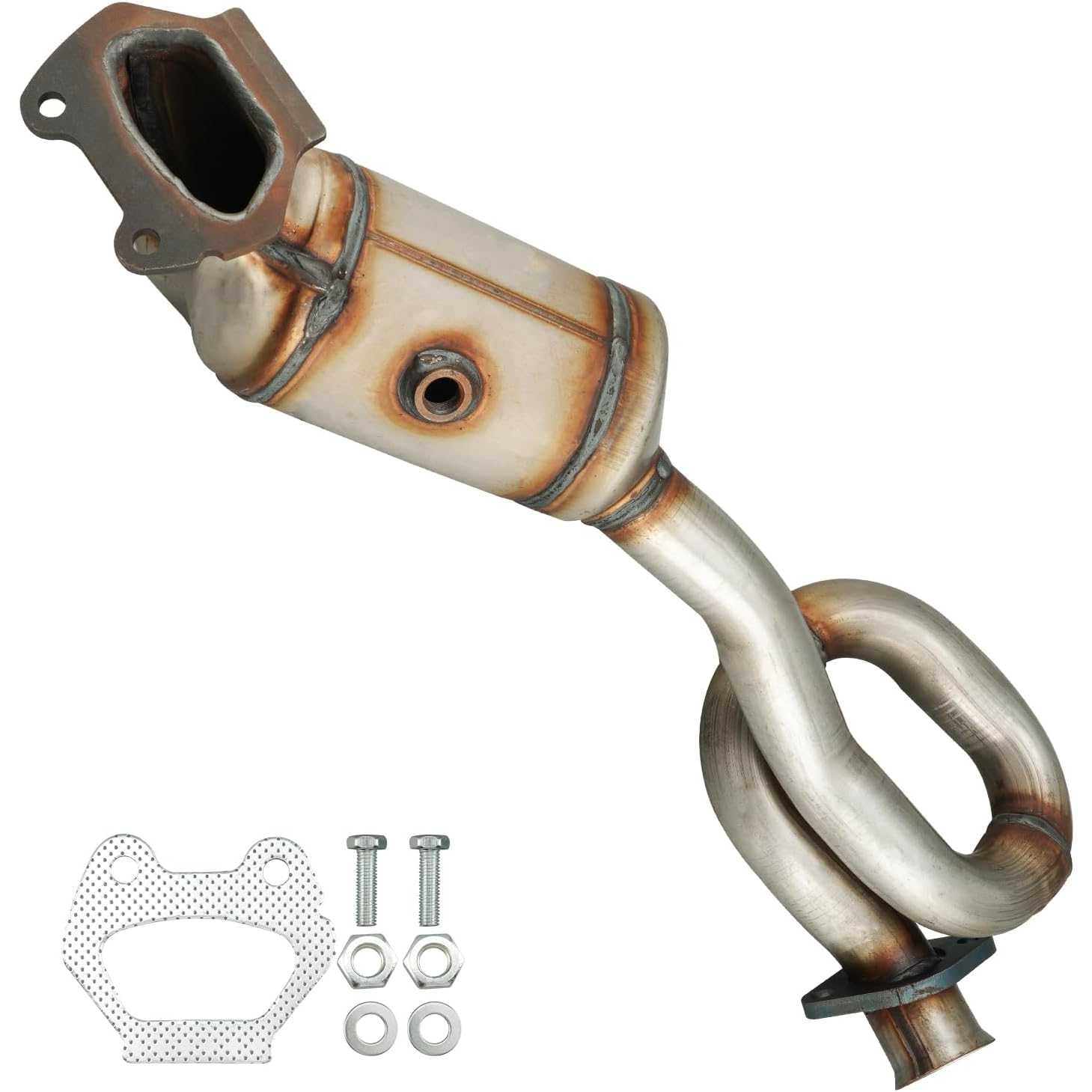 Left Stainless Steel Catalytic Converter Kit Compatible with, 2012-2017 Wrangler 3.6L