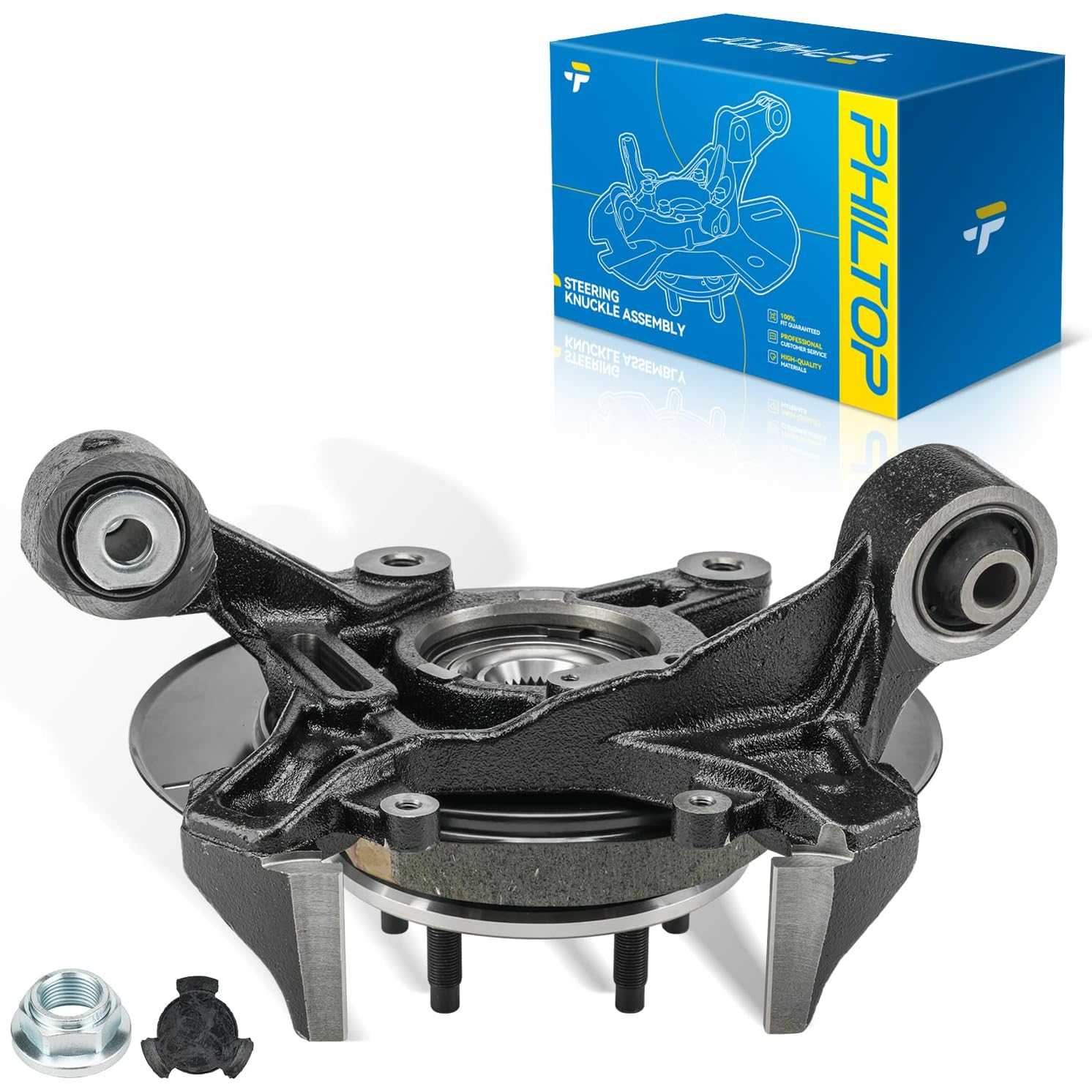 Rear Left Steering Knuckle & Wheel Bearing Hub Assembly Compatible with Ford Explorer 2006-2010,Driver Side 698413