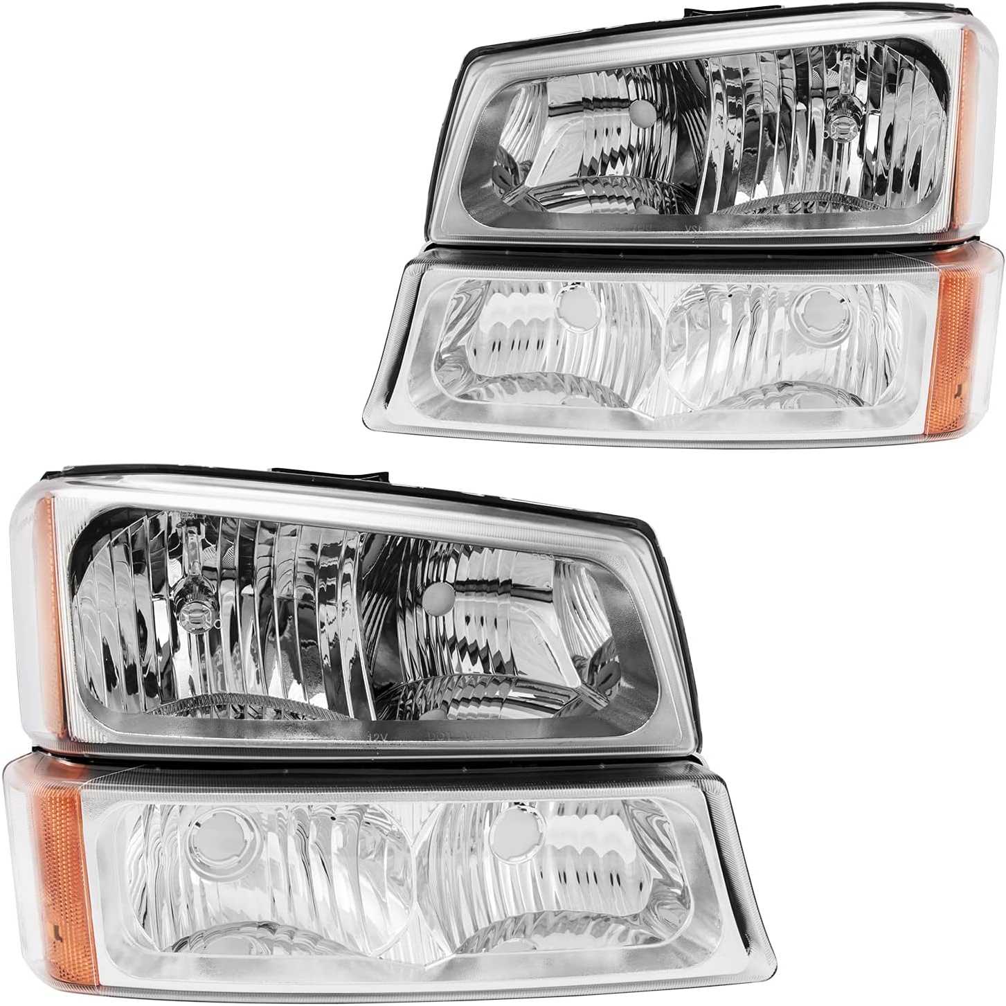 Headlight Assembly fit for 2003-2005 Chevy Silverado 1500 | fit for 2006 Silverado 1500, 2004 2006 Silverado 2500 HD