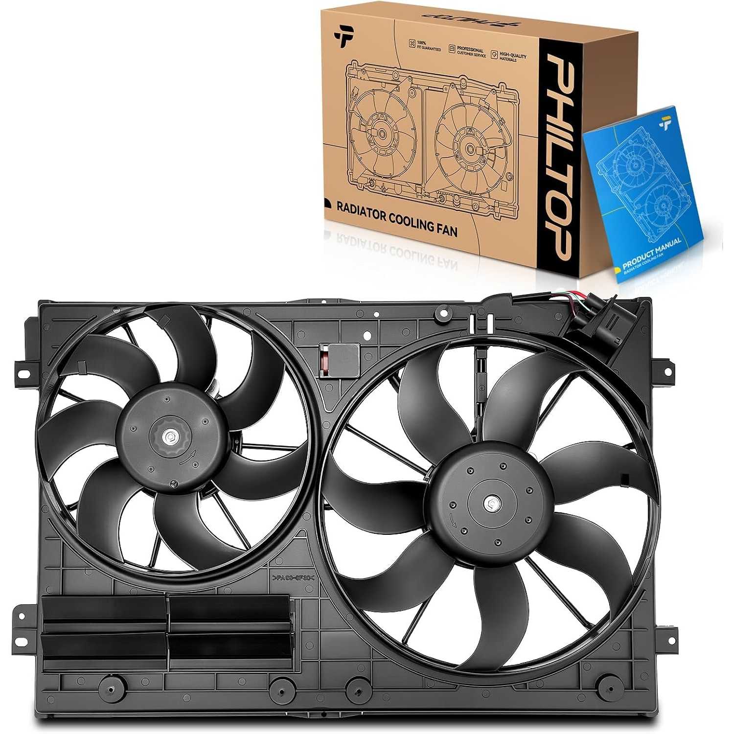 Engine Cooling Radiator Fan Assembly for Jetta, Passat, Golf, Tigua n, GTI, A3, A3 Quattro, Beetle, CC, Rabbit, Eos, TT