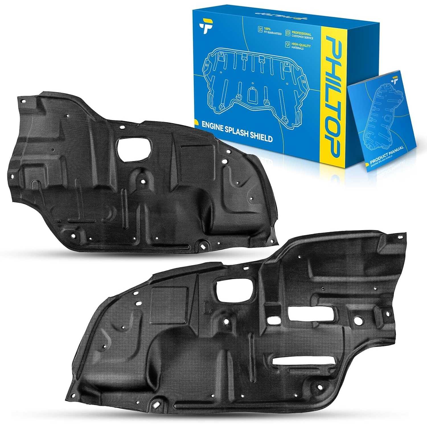 Front Lower Engine Splash Shield Under Cover Compatible with 2002-2006 Toyota Camry TO1228106 TO1228107