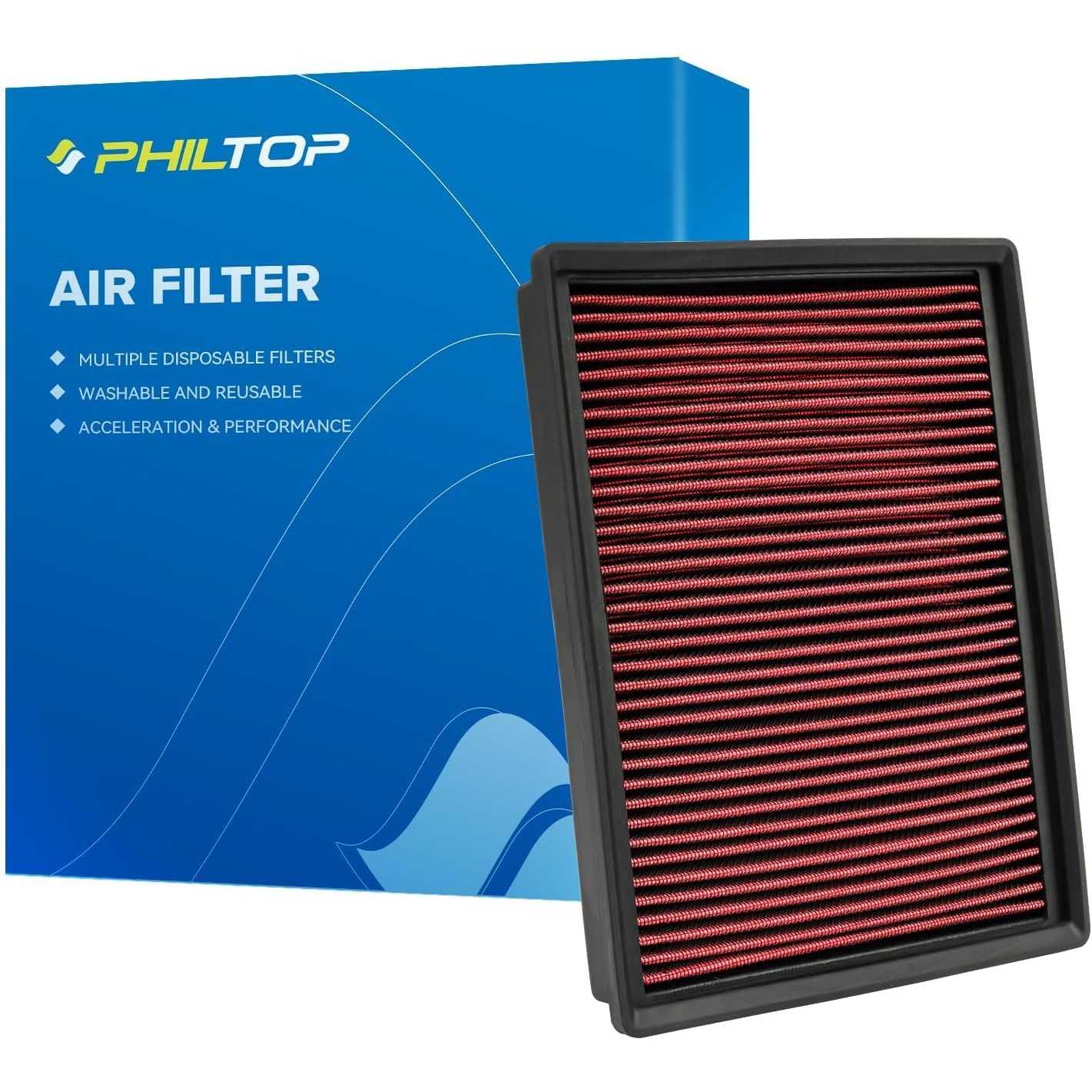 PHILTOP Engine Air Filter High Flow | Ford Escape 2020-2021 Ford Focus IV 2018-2021 Ford Kuga III 2021 | 33-3131