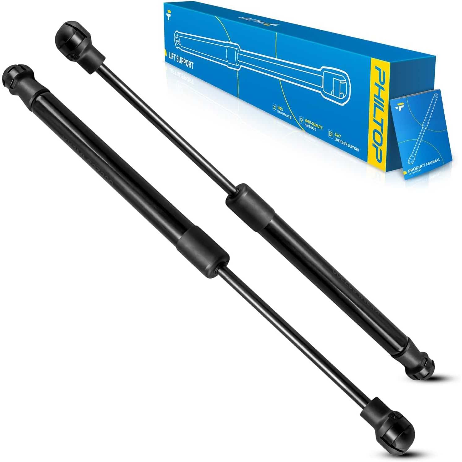 Convertible Top Stowage Compartment Lid Strut Lift Supports Shock Struts – Compatible with 2006-2009 CLK350, CLK550