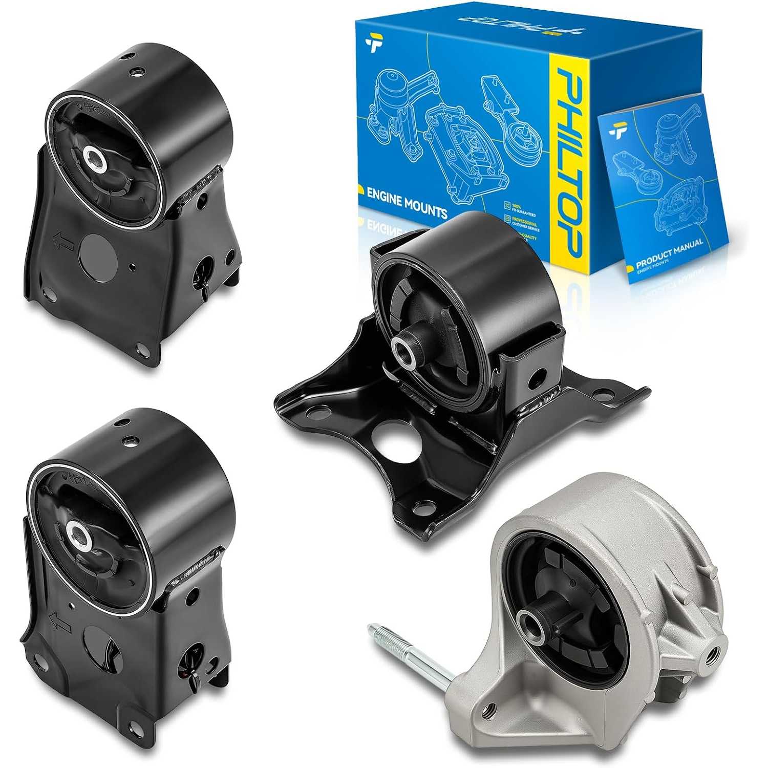 4PCS Engine Motor Mount Compatible with Infiniti I30 2000-2001, Transmission Mounts Replacement Replace EM5670