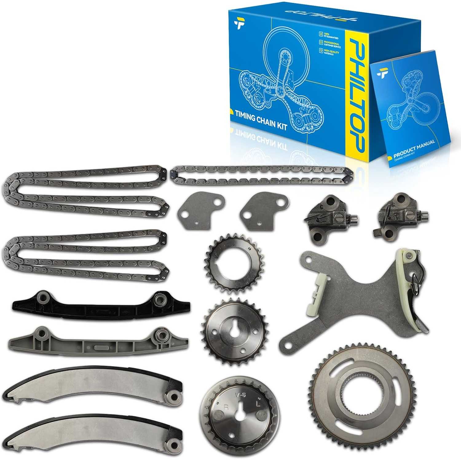 Timing Chain Kit Compatible with Jeep Commander 2006-2010 3.7L, Grand Cherokee 2005-2010 3.7L, Liberty 2004-2010 3.7L
