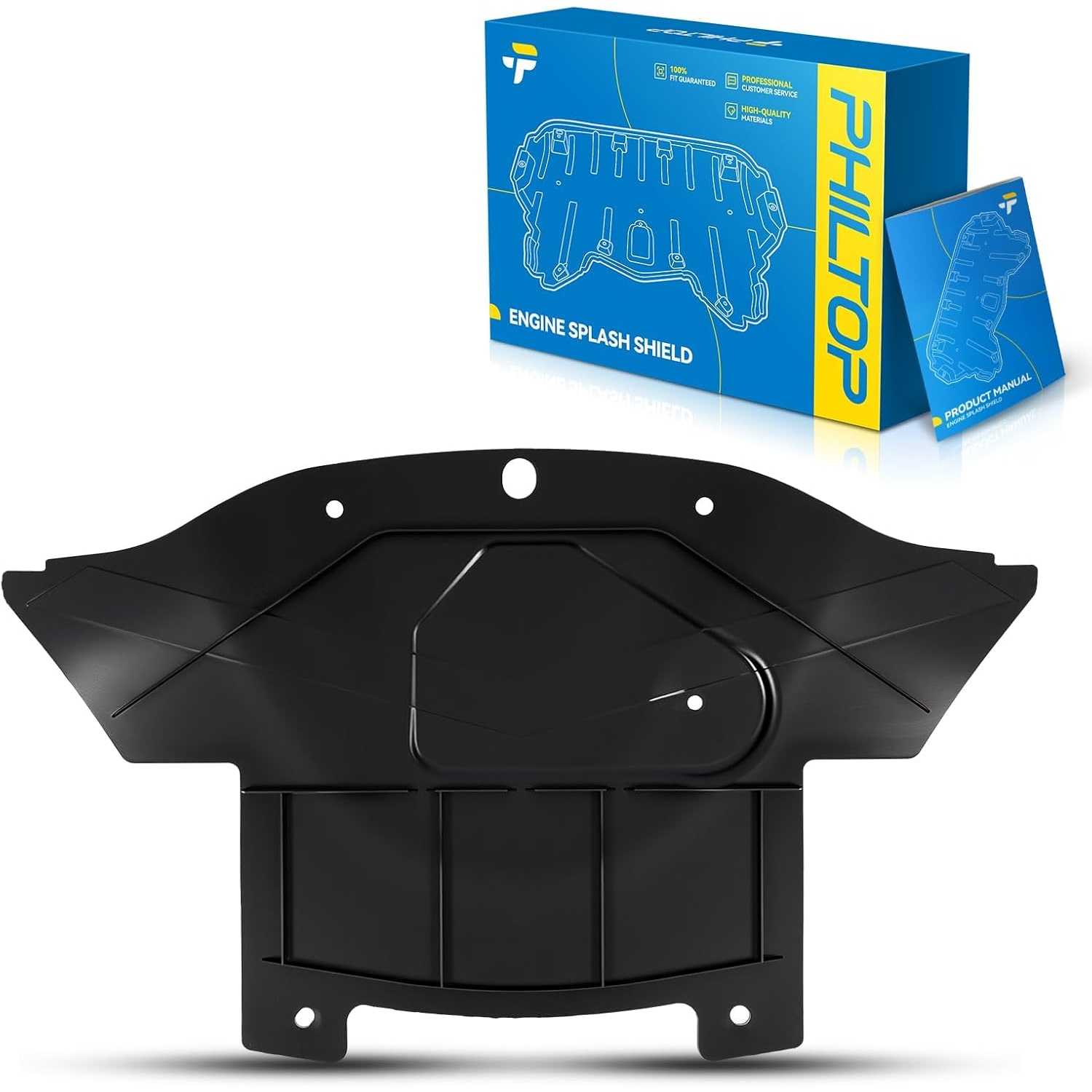 Front Lower Engine Splash Shield Under Cover Compatible with 2015-2023 Dodge Charger AWD
