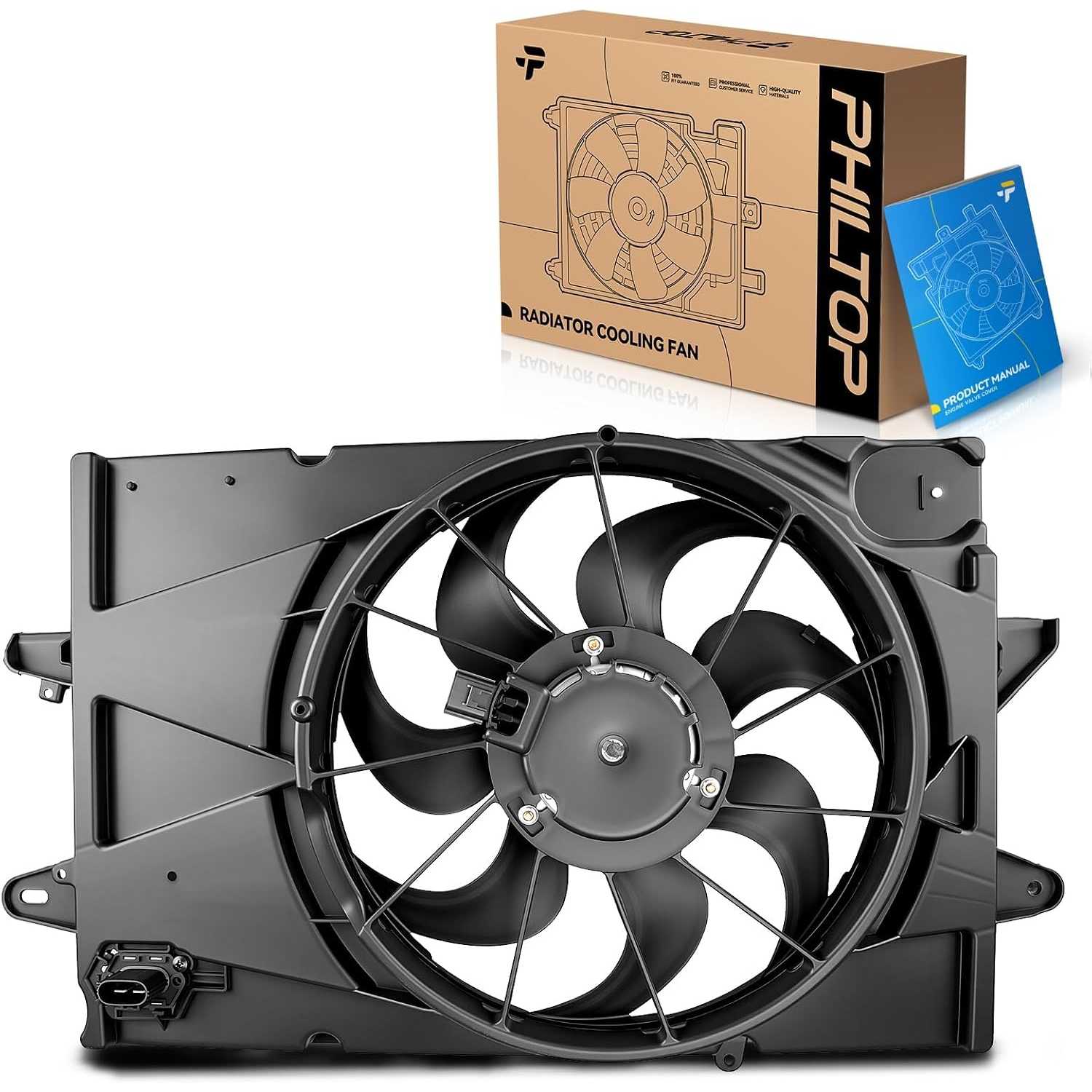Engine Cooling Radiator Fan Assembly for Chevrolet Equinox GMC Terrain 2011 Radiator Cooling Fan Kit Replacement 622720