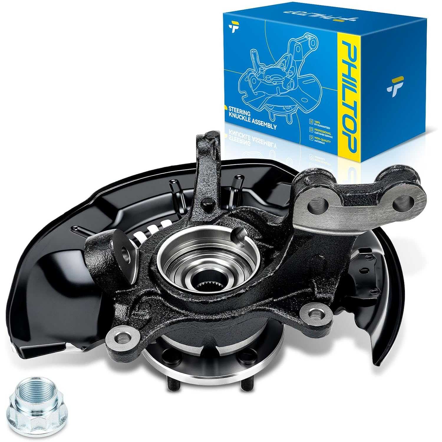Front Left steering knuckle and hub assembly Compatible with Lexus RX350 2010-2015,Driver Side