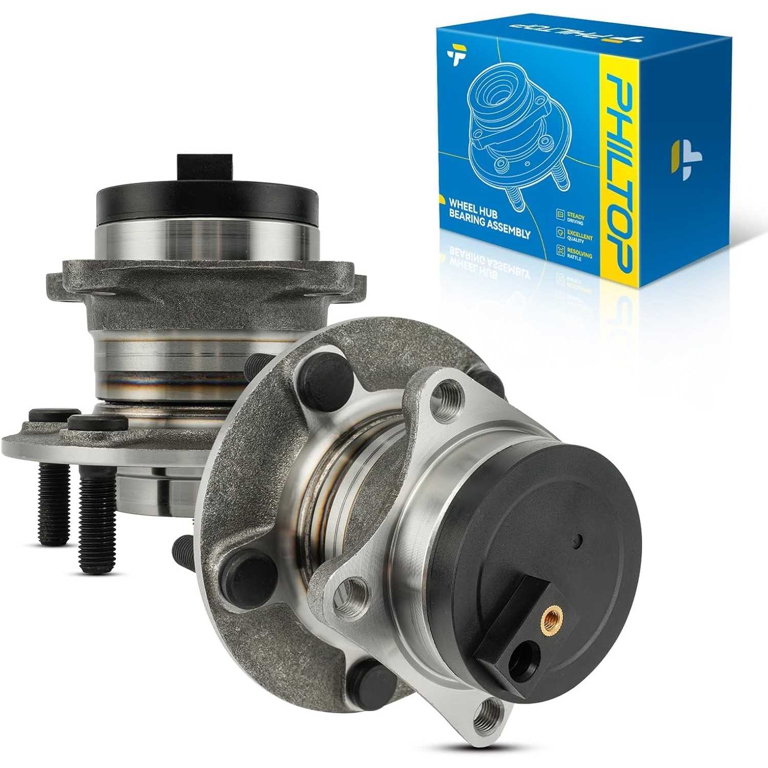 512349 x2 FWD Rear Wheel Bearing Hub Assembly Fit for Mazda CX-7 2007-2012, 5 Lugs Wheel Hub Assembly