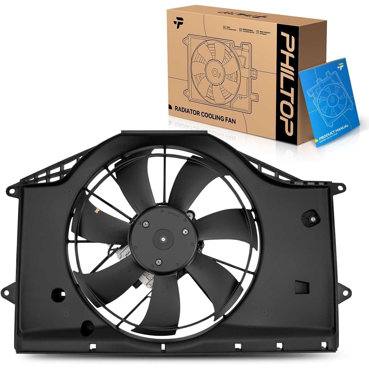 624610 Radiator Cooling Fan Assembly, Compatible with 2016-2021 Civic 1.5L(Exc. 2018 Hatchback), Replace # 190155AAA01