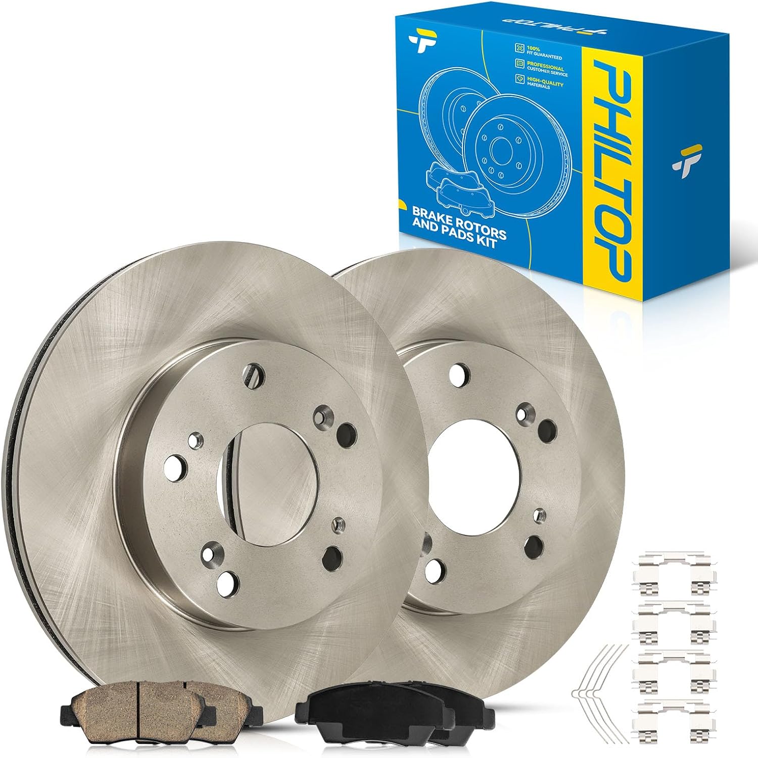 Front Brakes and Rotors for Honda Civic 2006-2011, Vented Rotors and Brake Pads Kit (10.31inch, 261.9MM)