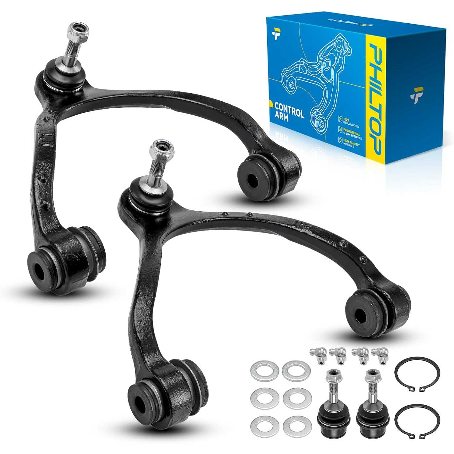 Front Suspension Kit Upper Control Arm w/Ball Joint & Lower Ball Joints Compatible with Ford Crown Victoria for Linco...