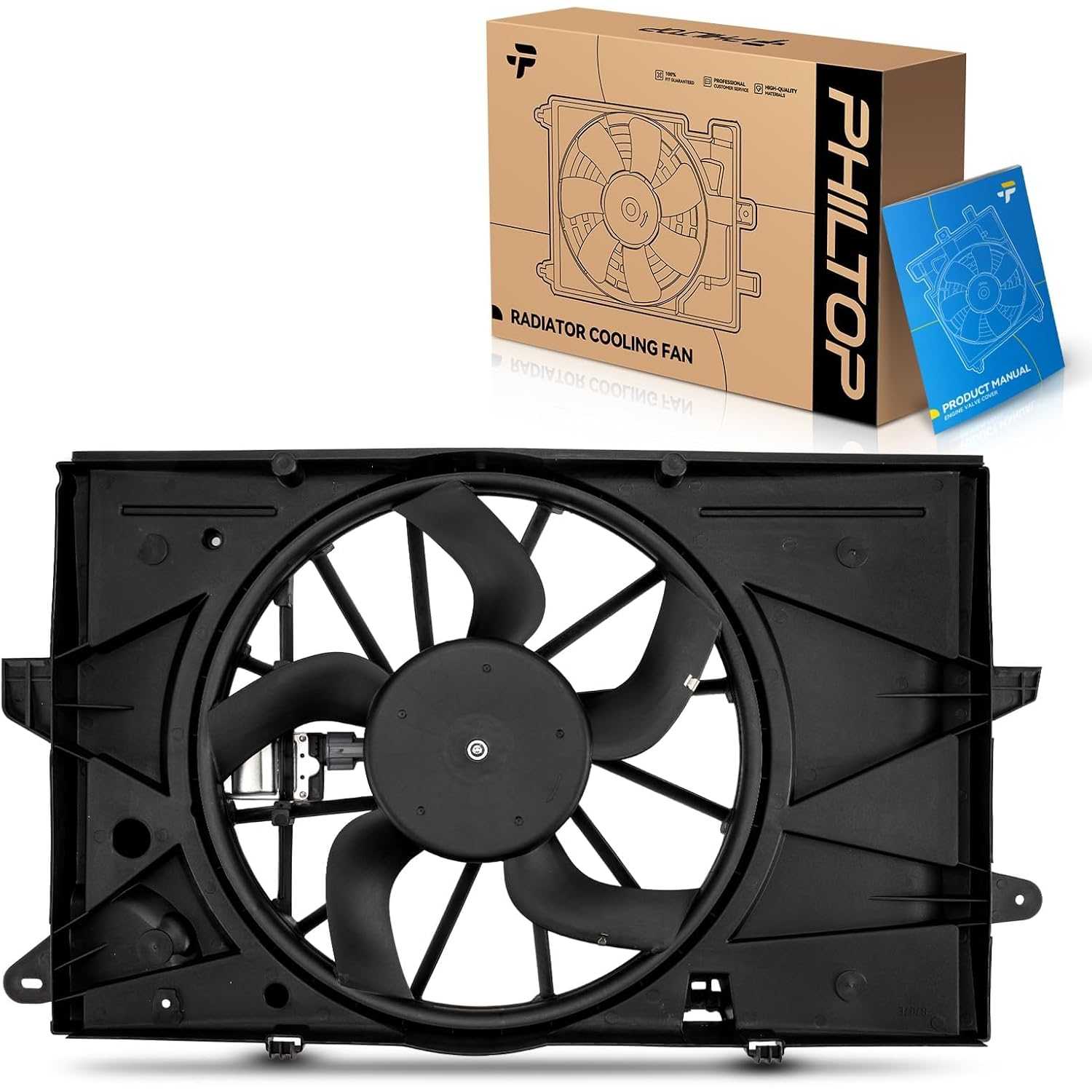 621045 Radiator Cooling Fan Assembly for 2008-2012 Taurus, MKS | for 2008-2009 Taurus X, Sable, (w/Air Conditioning)
