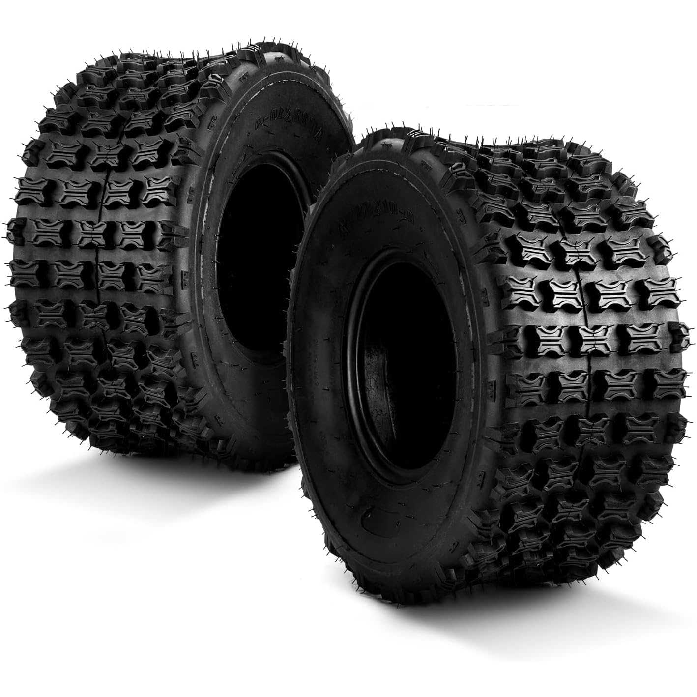 22x10-9 ATV UTV Tires, 6-Ply Super Mud 22x10-9 ATV All-Terrain Tires for Riding Mowers, Golf Carts, Off-Road,2 Pcs