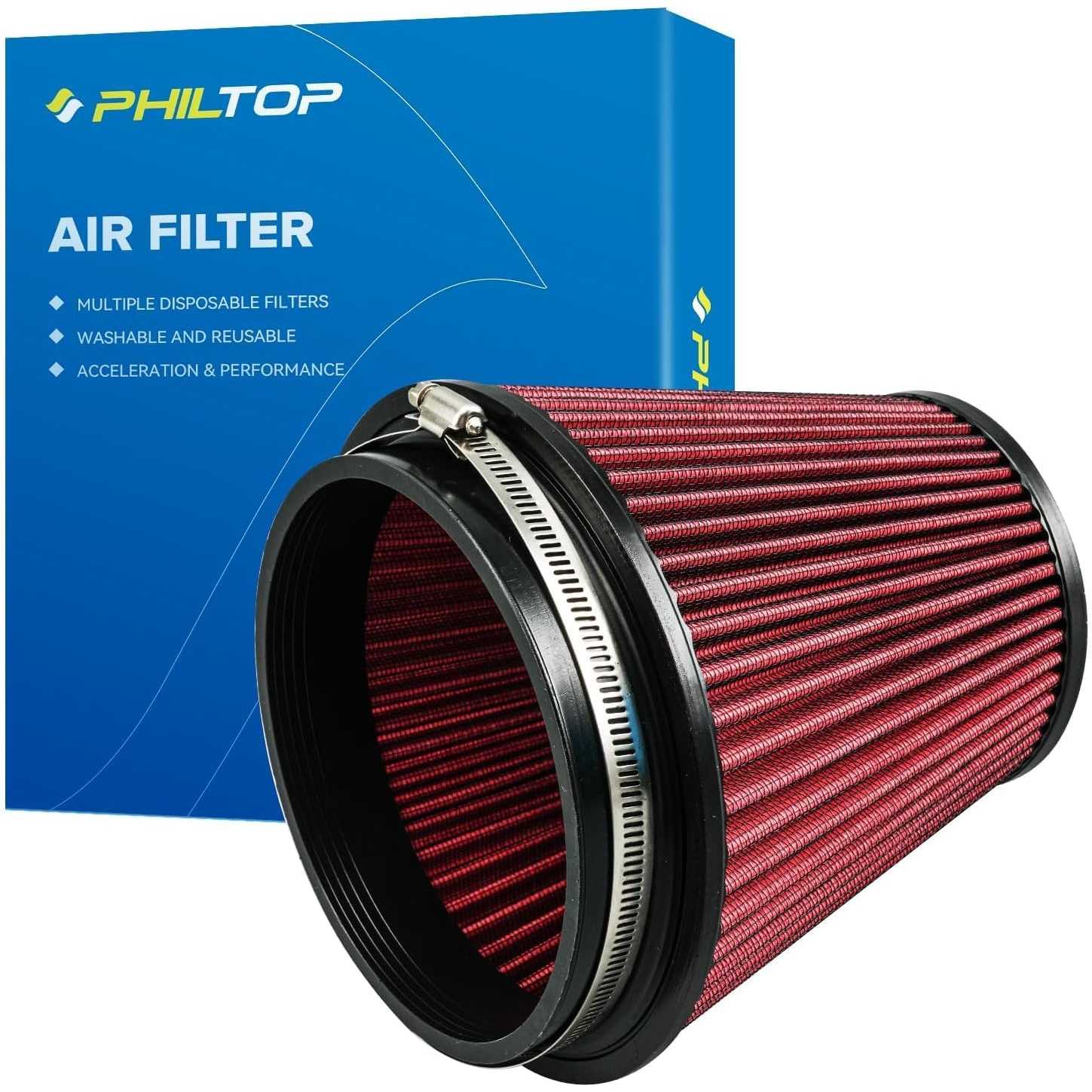 PHILTOP Universal Air Filter 6" Flange 6.5" Height | Universal