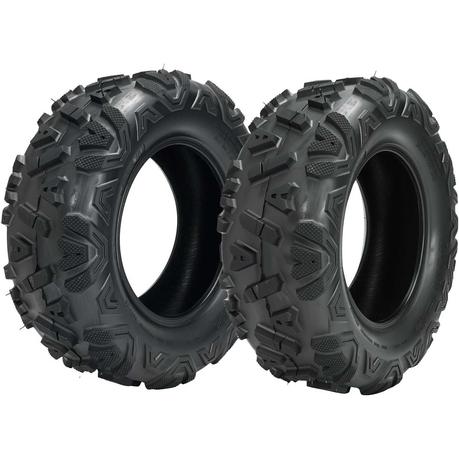 24x8-12 ATV UTV Tires, 6-Ply Super Mud All-Terrain Off-Road Tires,Set of 2