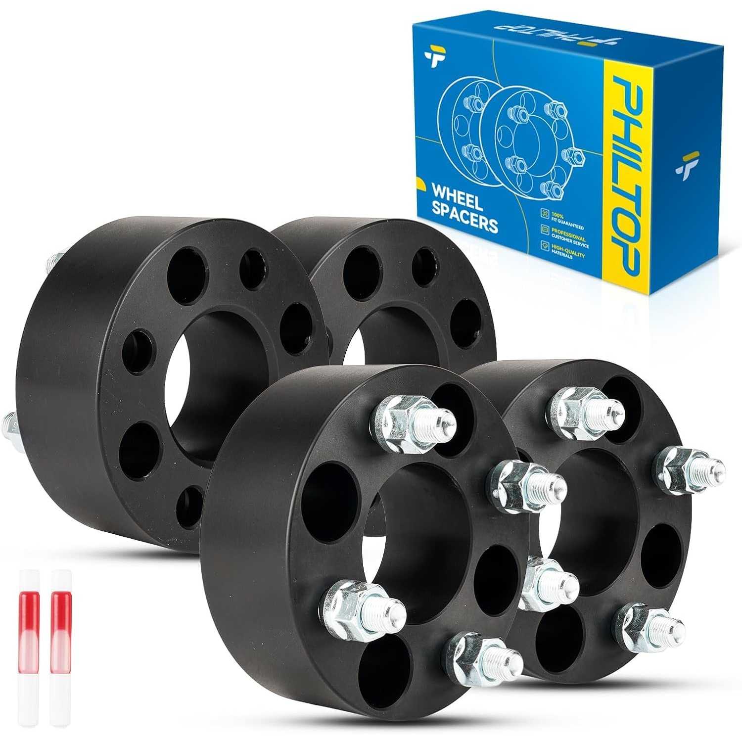 4x4 Lug-Centric ATV Wheel Spacers 2 inch | 4x101.6mm, 62mm CB, 1/2"x20, 2"(50.8mm), 4Pcs. Fit ClubCar. No Hub Lip