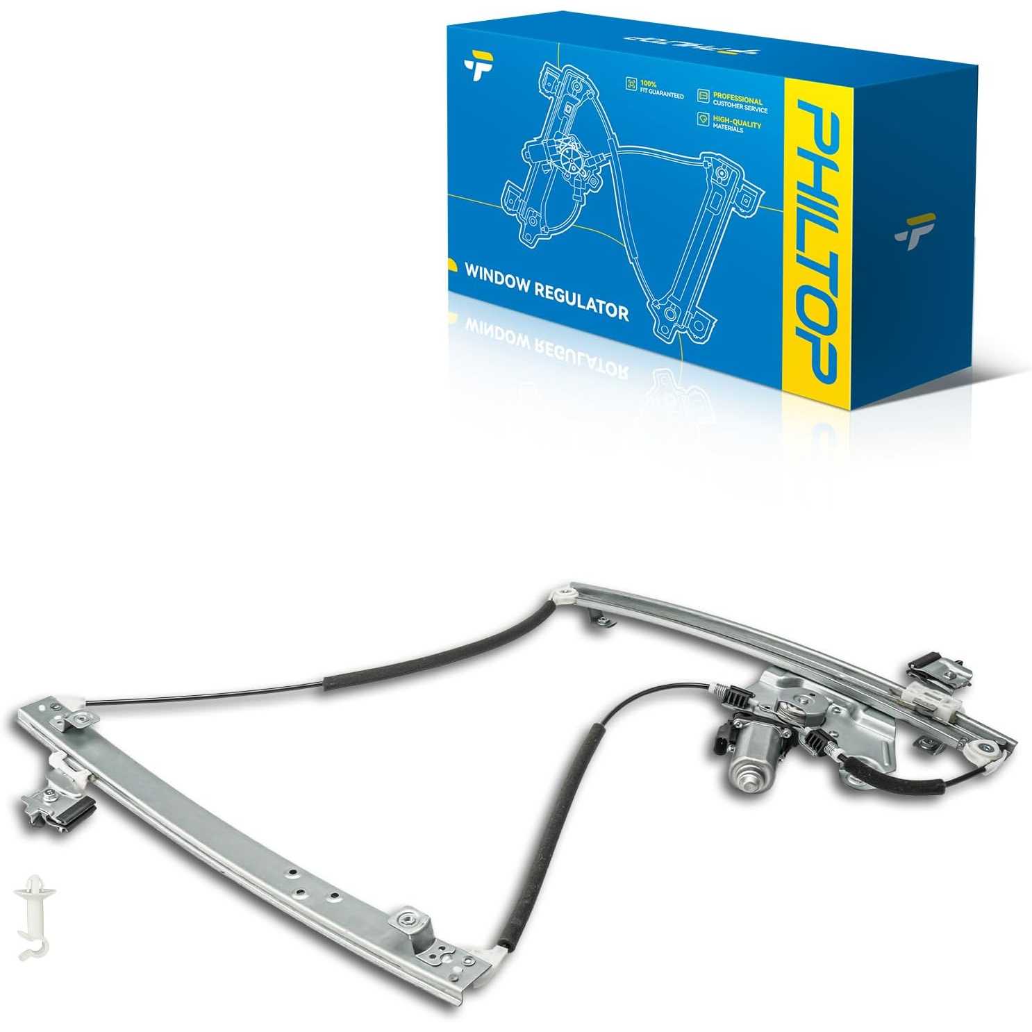 Front Right Passenger Side Power Window Regulator and Motor Assembly Compatible with 2000-2007 Ford Focus Replaces 74...