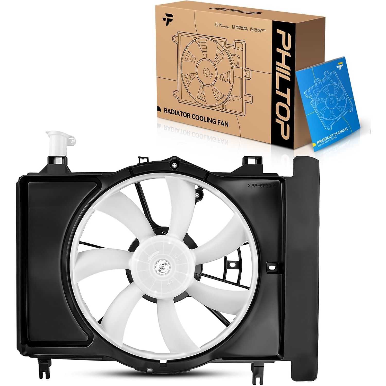 Engine Cooling Radiator Fan Assembly for Toyota Yaris 2007-2019 Radiator Cooling Fan Kit Replacement 620549