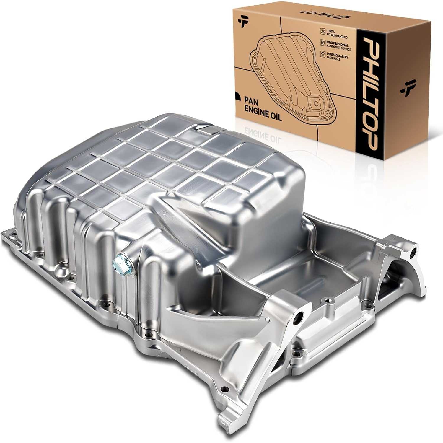 264-383 Engine oil pan with Drain Plug Compatible with 2009-2014 TSX 2.4L, 2008-2012 Accord 2.4L