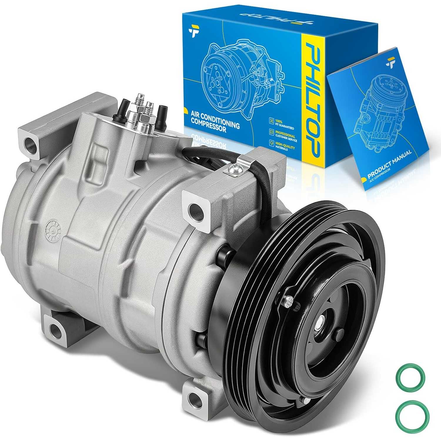 77378 Air Conditioner AC Compressor with Clutch for Dodge Neon 2000-2002, Plymouth Neon 2000-2001