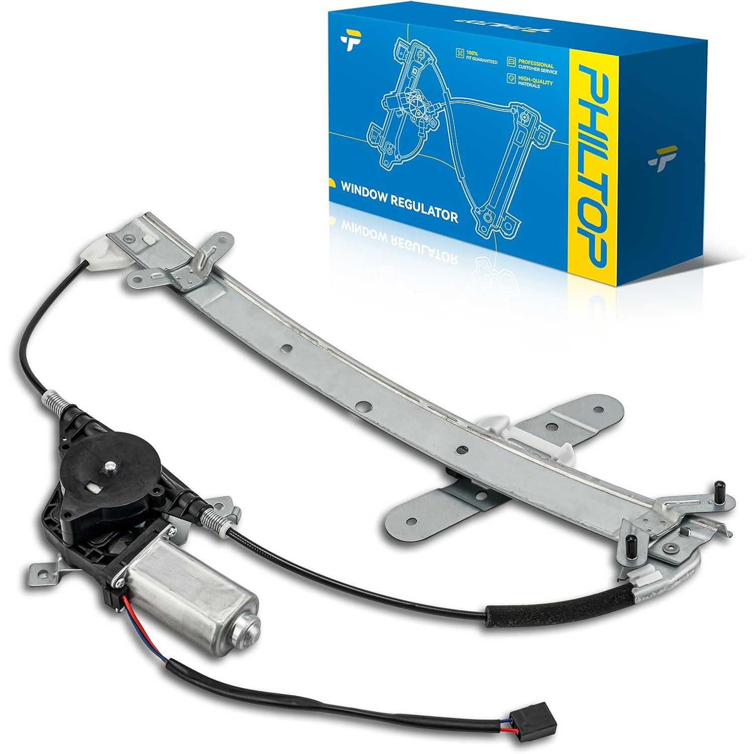 Front Left Driver Side Power Window Regulator and Motor Assembly Compatible with 1998-2011 Lincoln Town Car Replaces ...