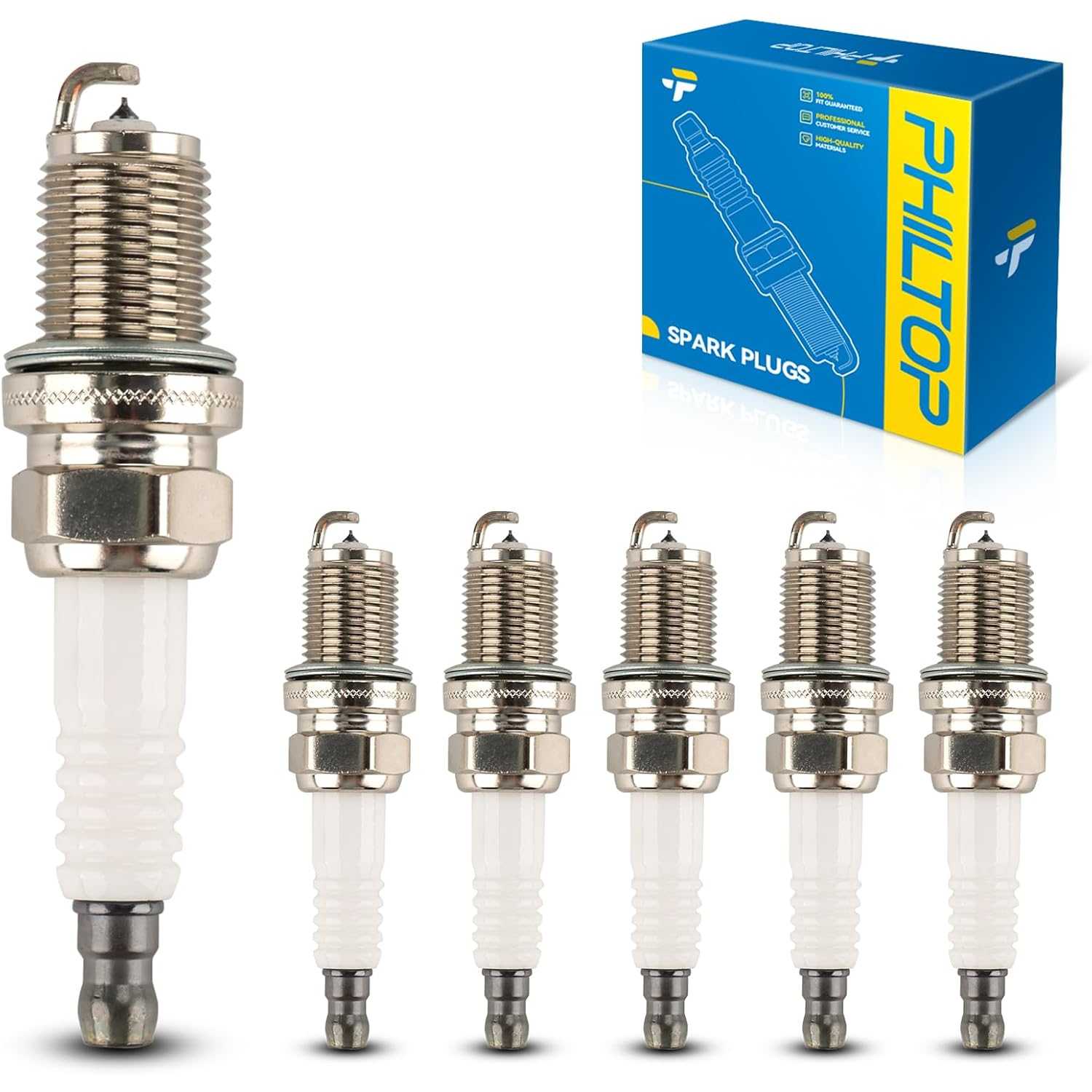 6PCS Platinum PK16TT Spark Plugs, Replacement for Ram 1500, Corolla, Accord, Odyssey, Civic, Grand Cherokee, Patriot