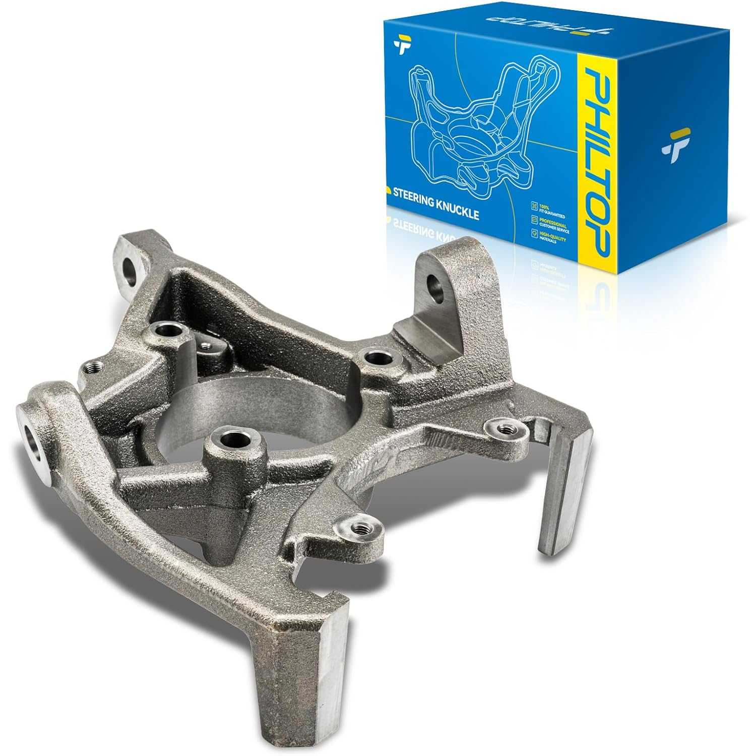 Front steering knuckle Compatible with 1990-1995, 1997-2006 Jeep Wrangler, 1994-2001 Jeep Cherokee