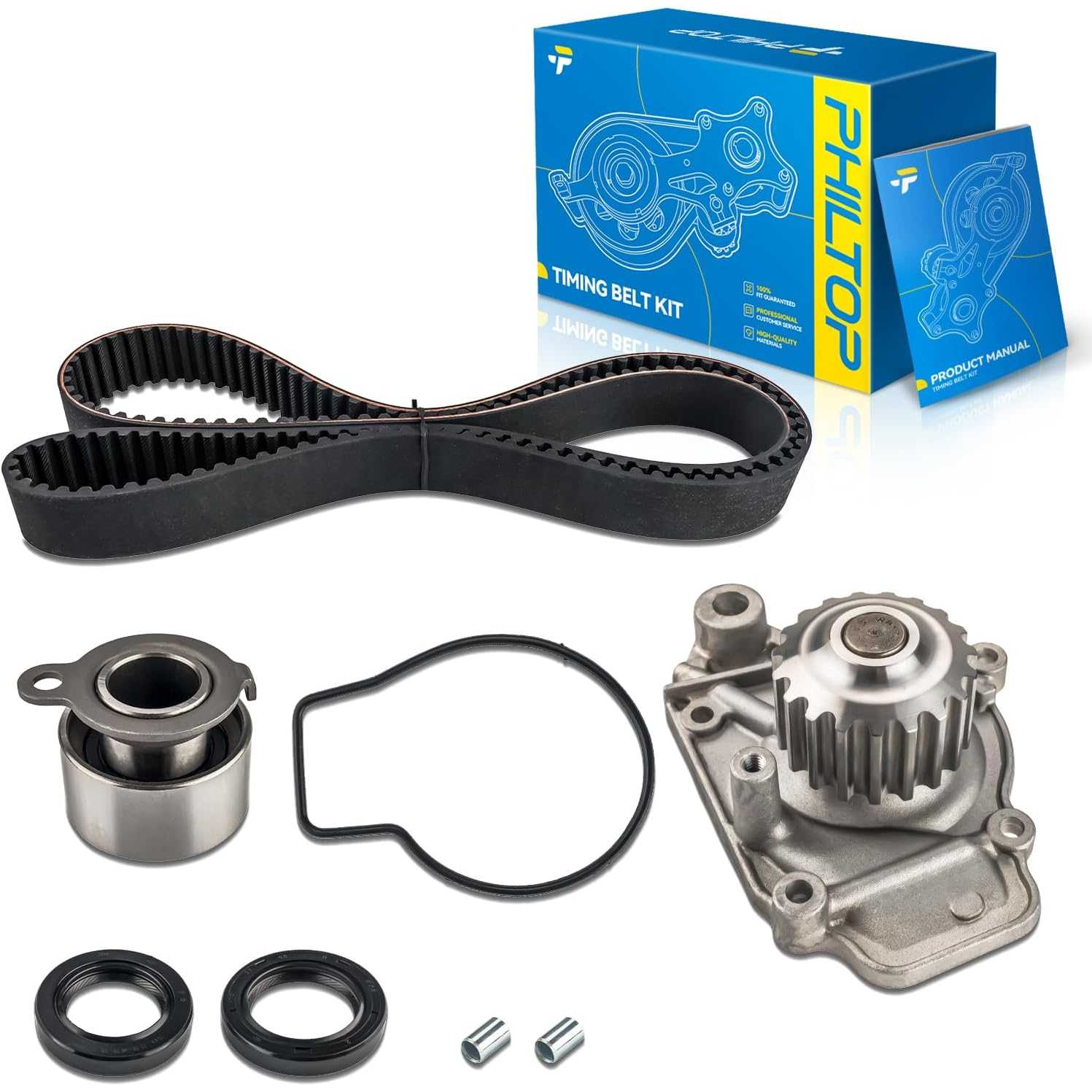 Timing Belt Kit for 1988-1995 Civic, 1988-1991 CRX, 1993-1995 Civic del Sol, TS26143, ITM143, TBK143, WP4026