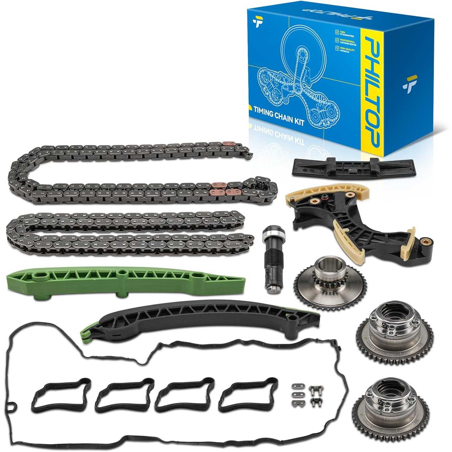 Engine Timing Chain Kit Compatible with Mercedes-Benz C230 2002 and Mercedes-Benz C250 2012-2014