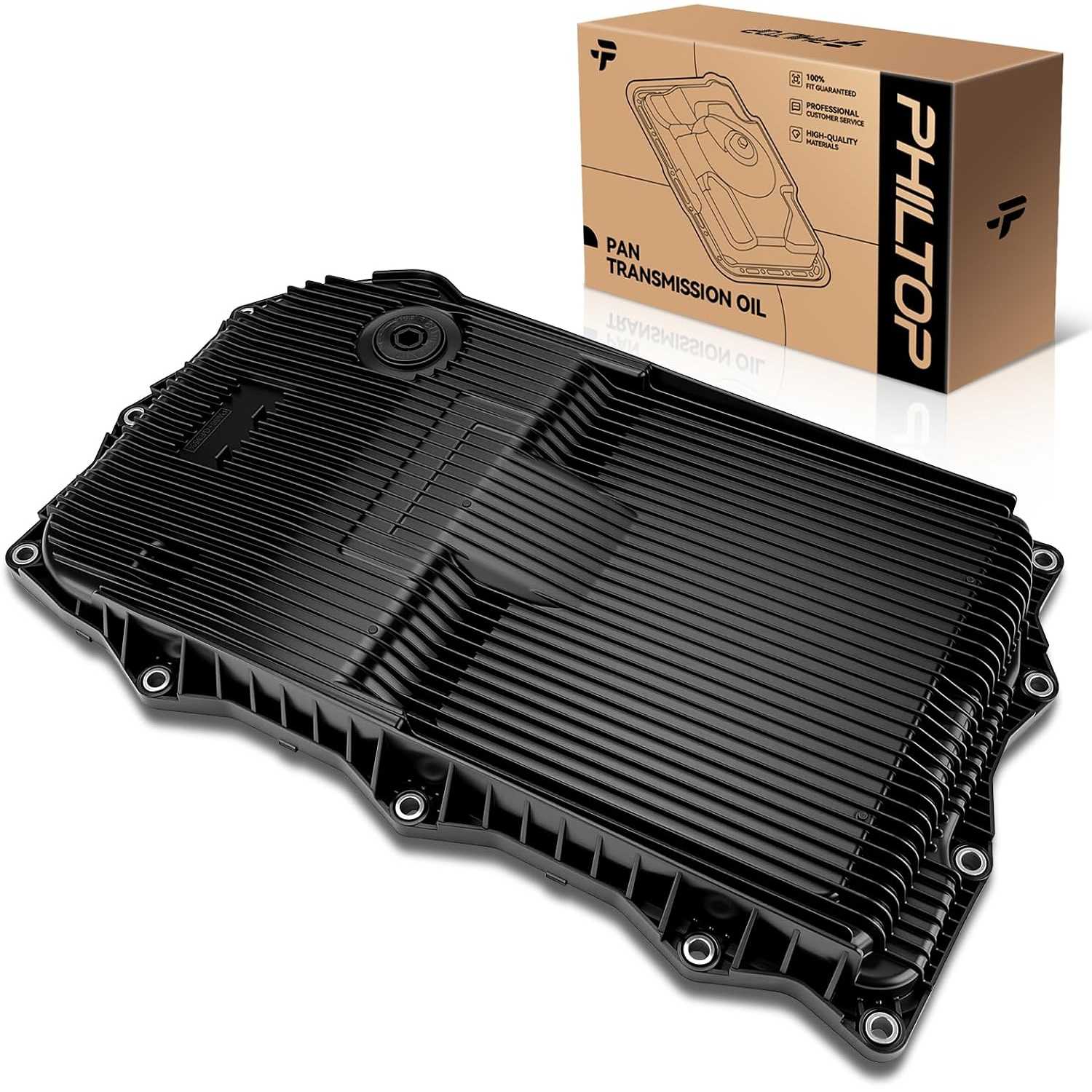 265-850 Transmission oil pan with Drain Plug & Gasket Compatible with 1500/Classic, Grand Cherokee, 2500, Durango