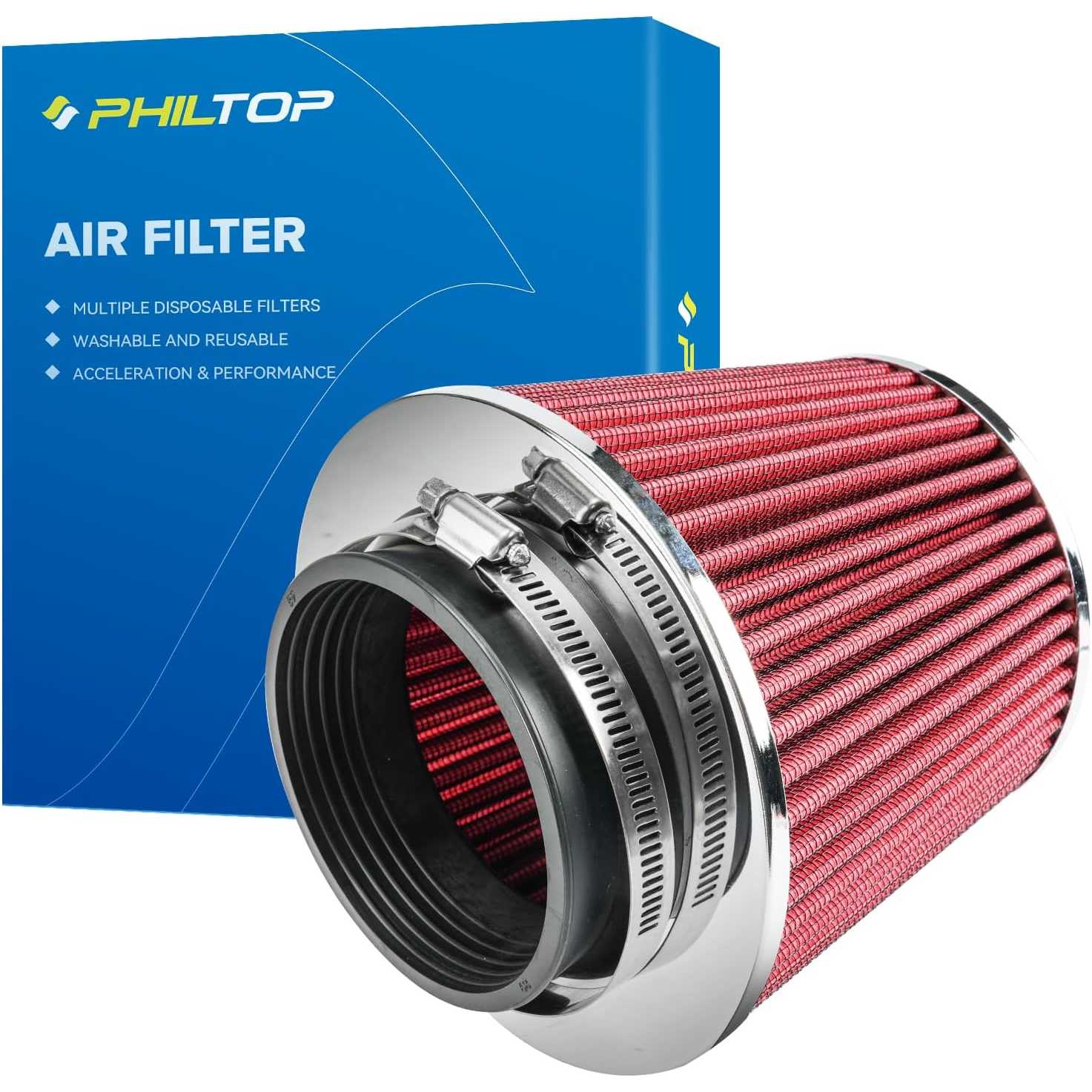 PHILTOP Universal Air Filter 2.5" Inlet 63.5mm | Universal