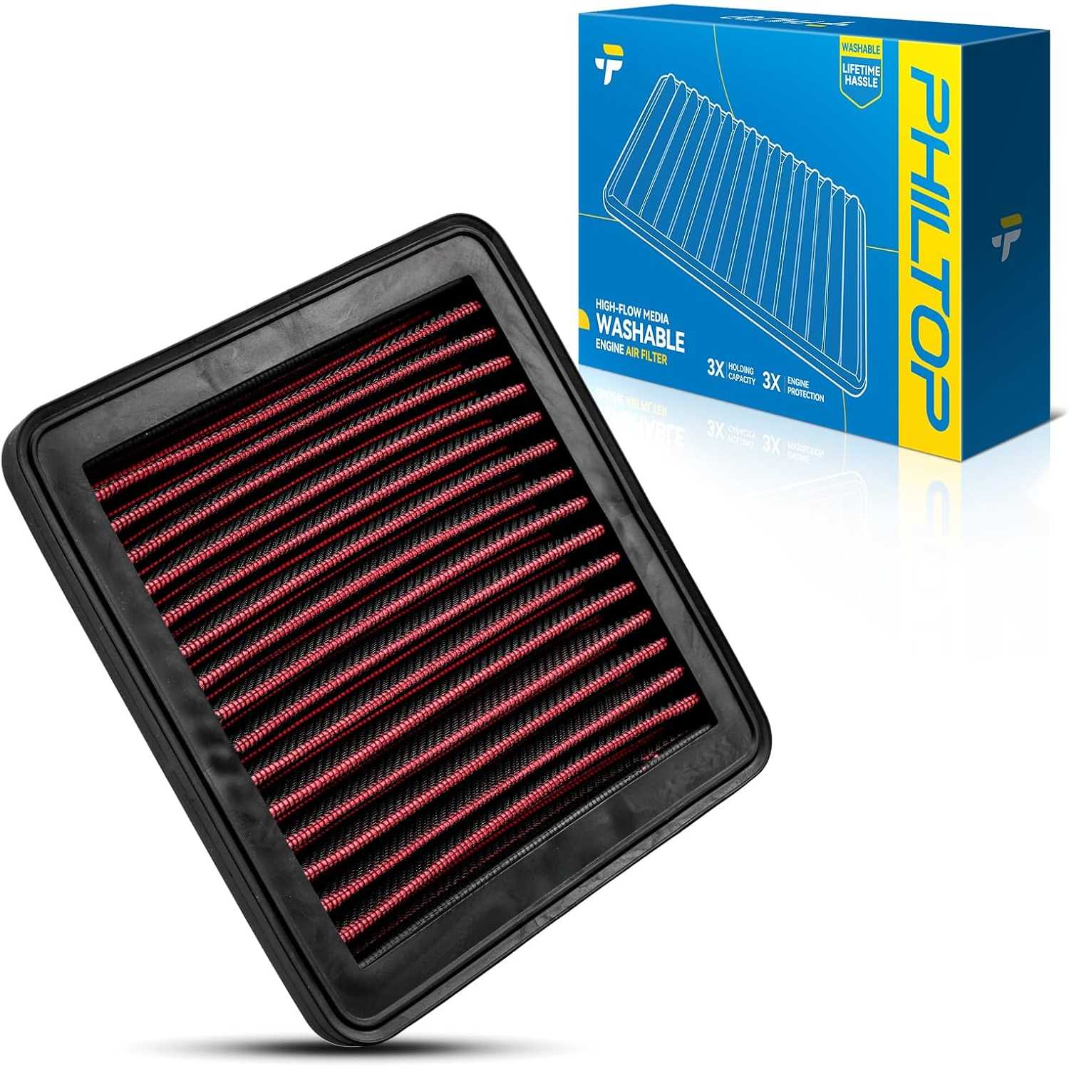 PHILTOP Engine Air Filter High Flow | Honda Fit 2009-2013 | CA10650