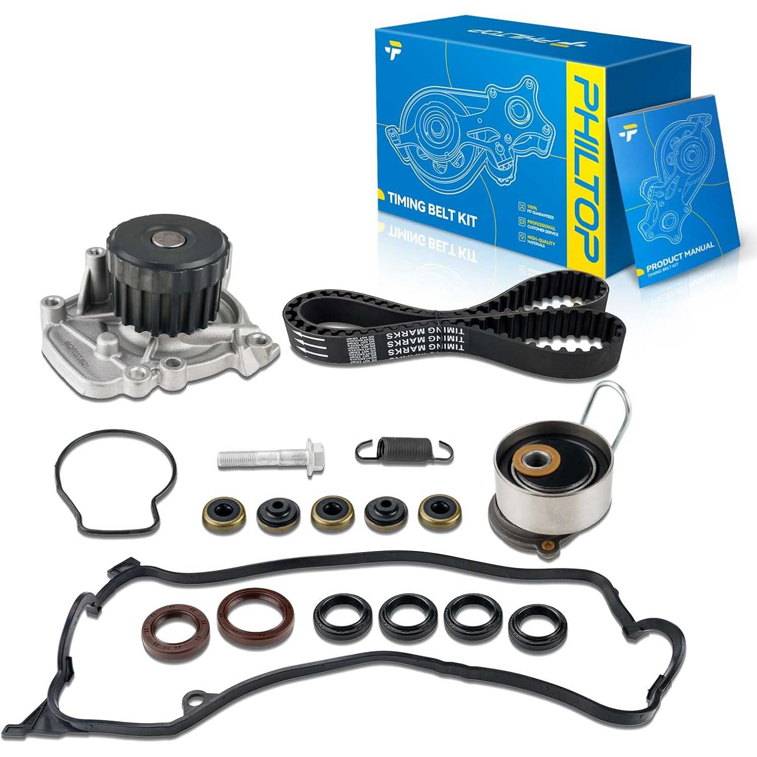 Timing Belt Kit with Water Pump, Compatible with Honda Civic 2001-2005, Compatible with(See Discription), 14400-PMM-A02