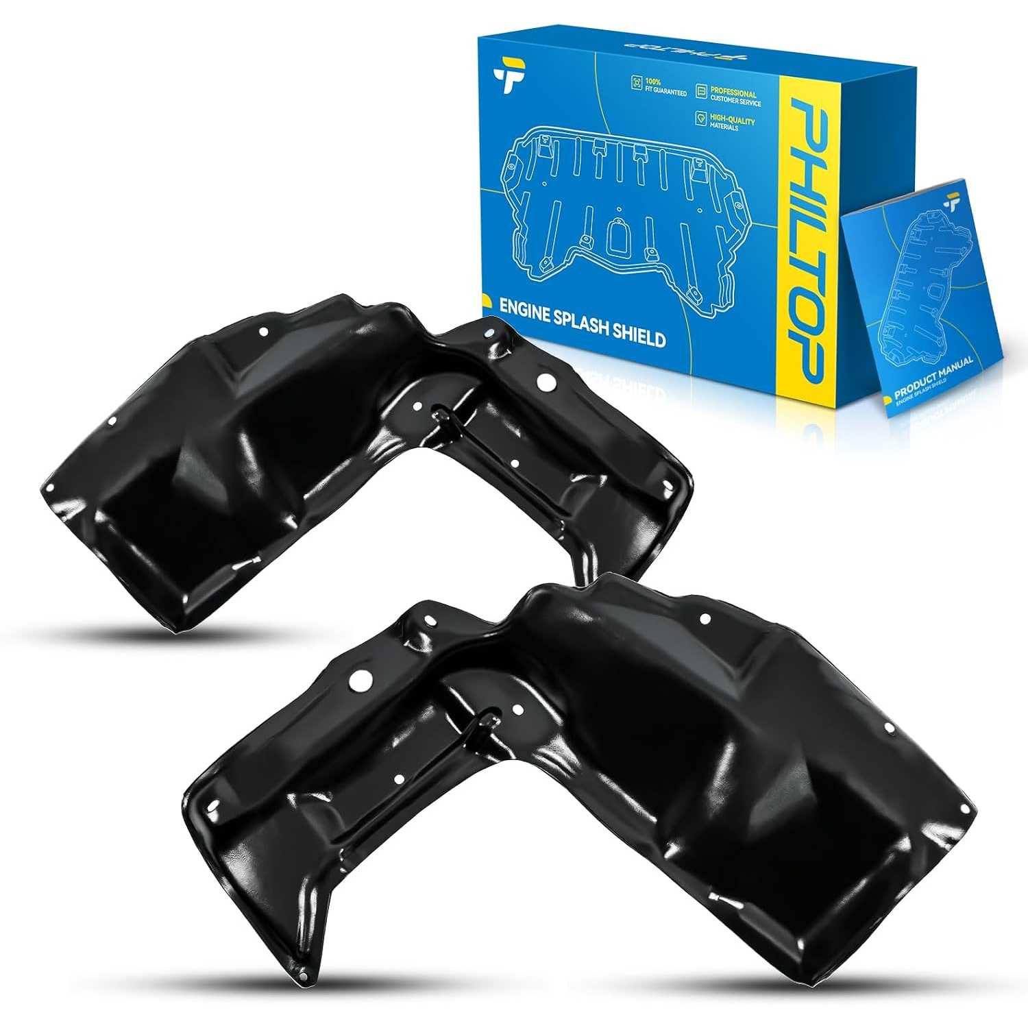 TO1228157 TO1228158 Front Lower Engine Splash Shield Engine Case Guards Under Cover Compatible with 2003-2004 2007-20...