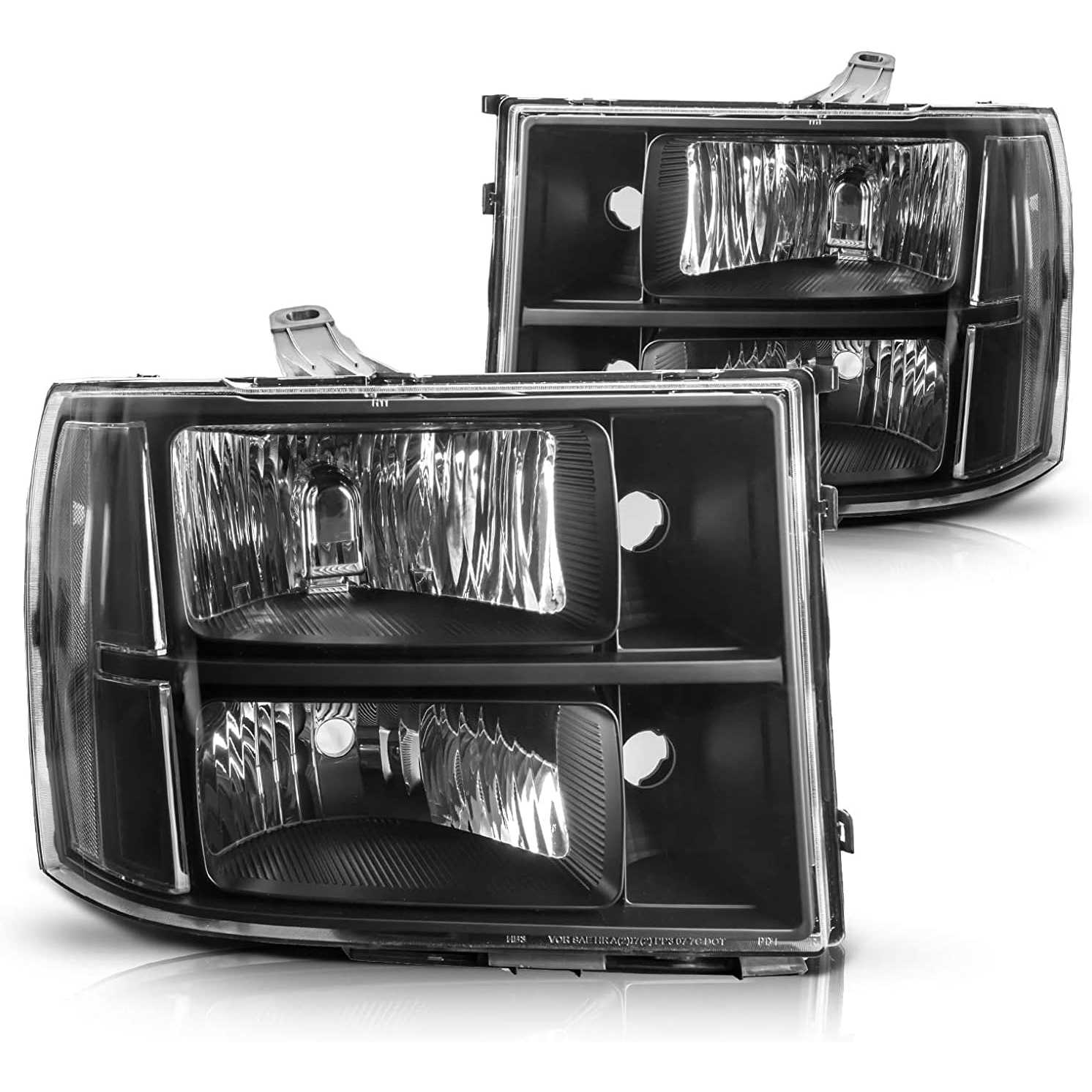 Headlights Assembly Compatible with 2007-2013 GMC Sierra 1500 2500 HD 3500 HD