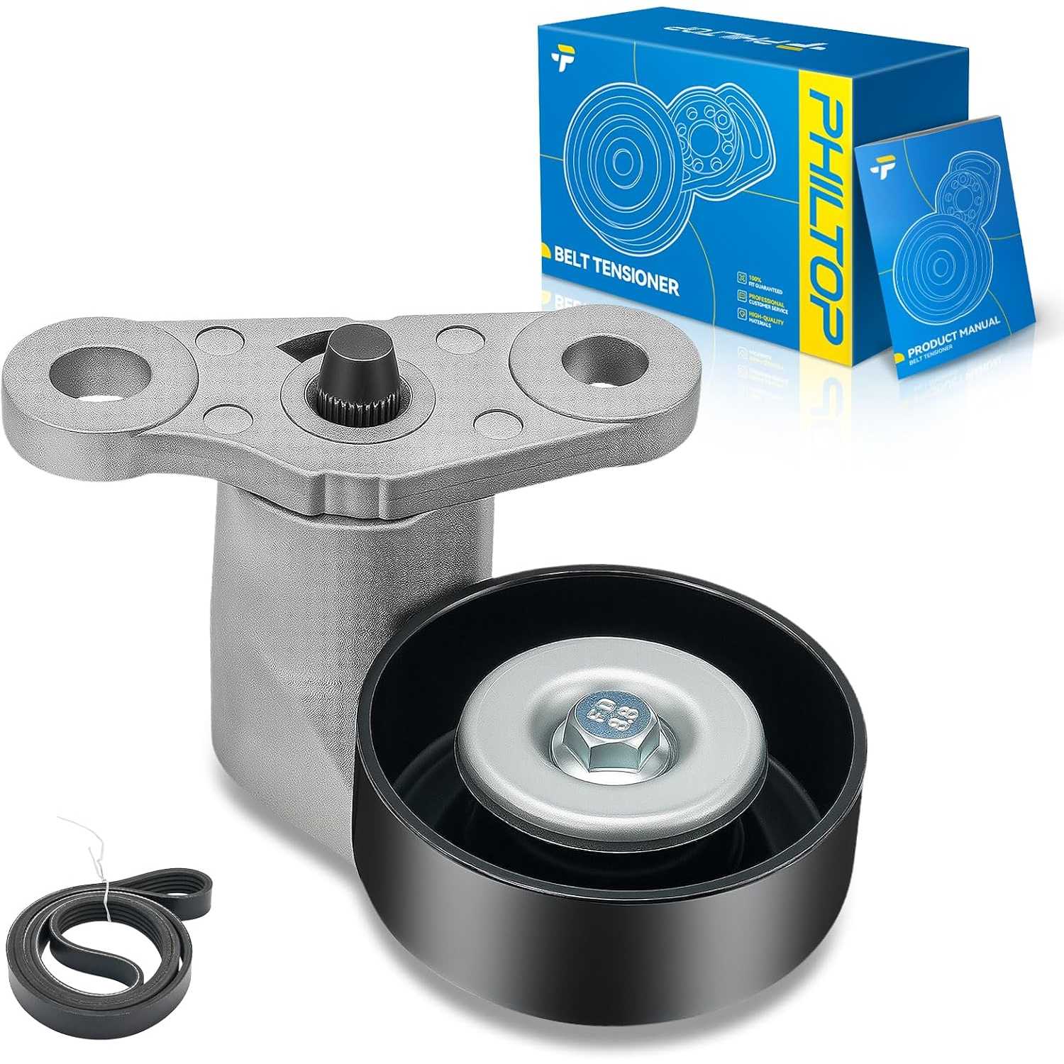 Belt Tensioner Assembly Compatible with Silverado 1500, Tahoe, Sierra 1500, Suburban 1500, Silverado 2500 HD, Yukon