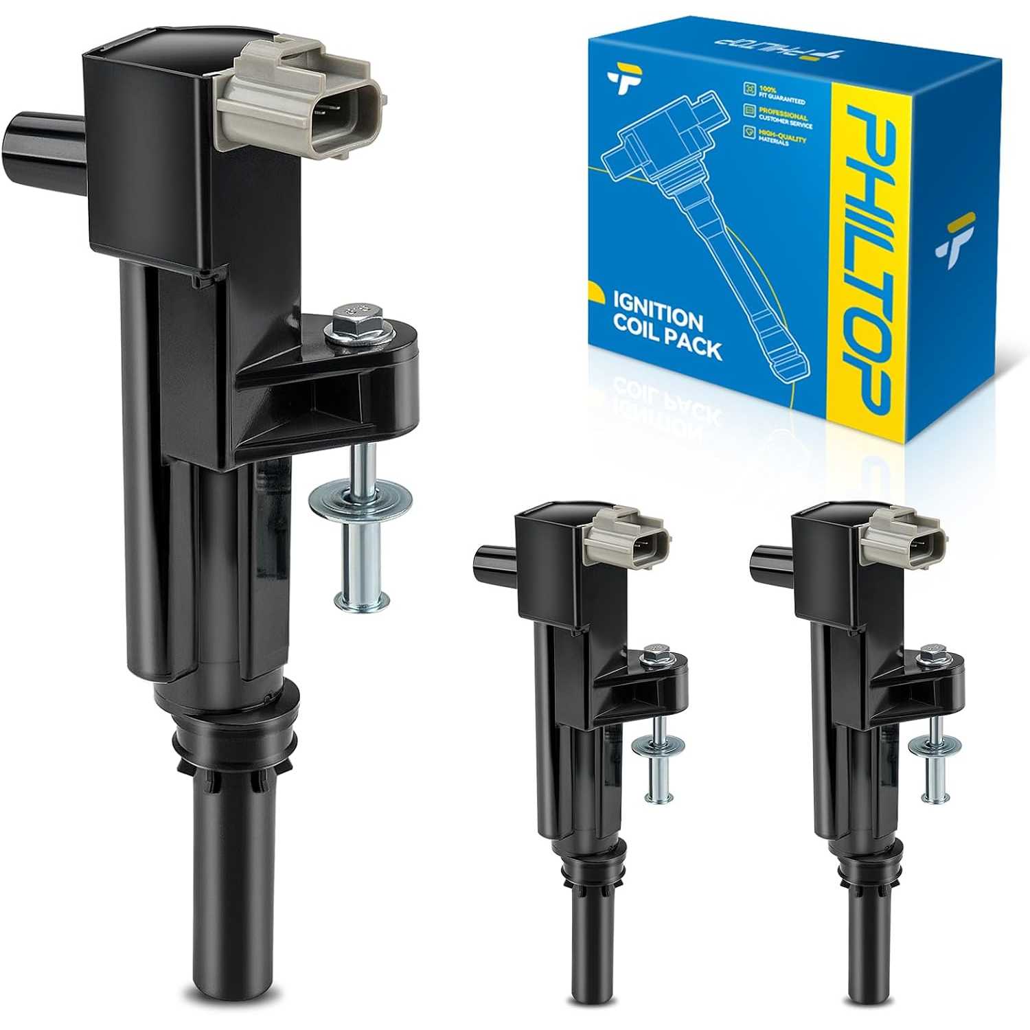 UF640 Ignition Coil Pack, Set of 3 Fit for Ram1500 2009-2010, Raider 2009, Nitro 2009-2011, Dakota 2011